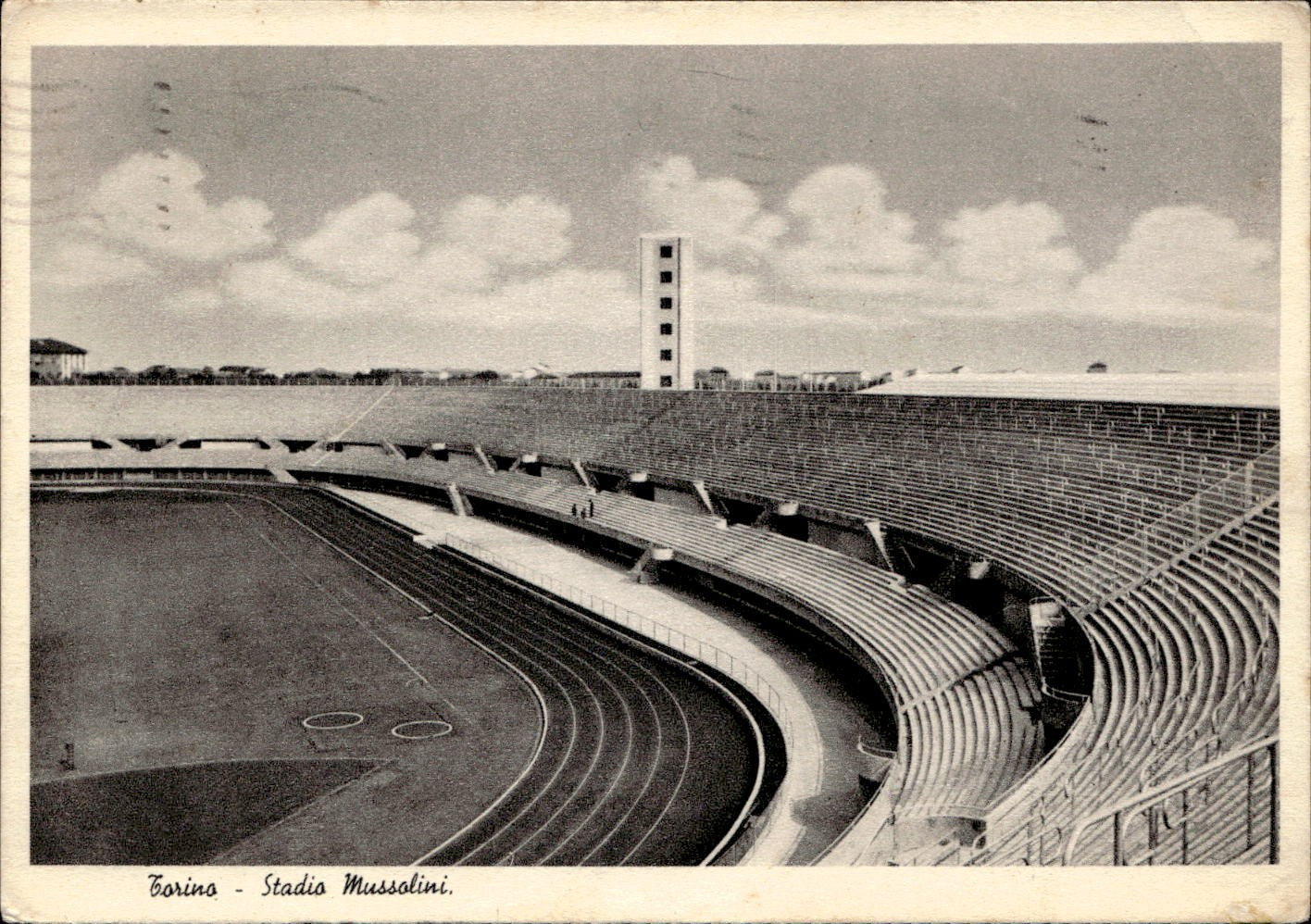 cartolina postcard calcio Torino Stadio Mussolini 1937