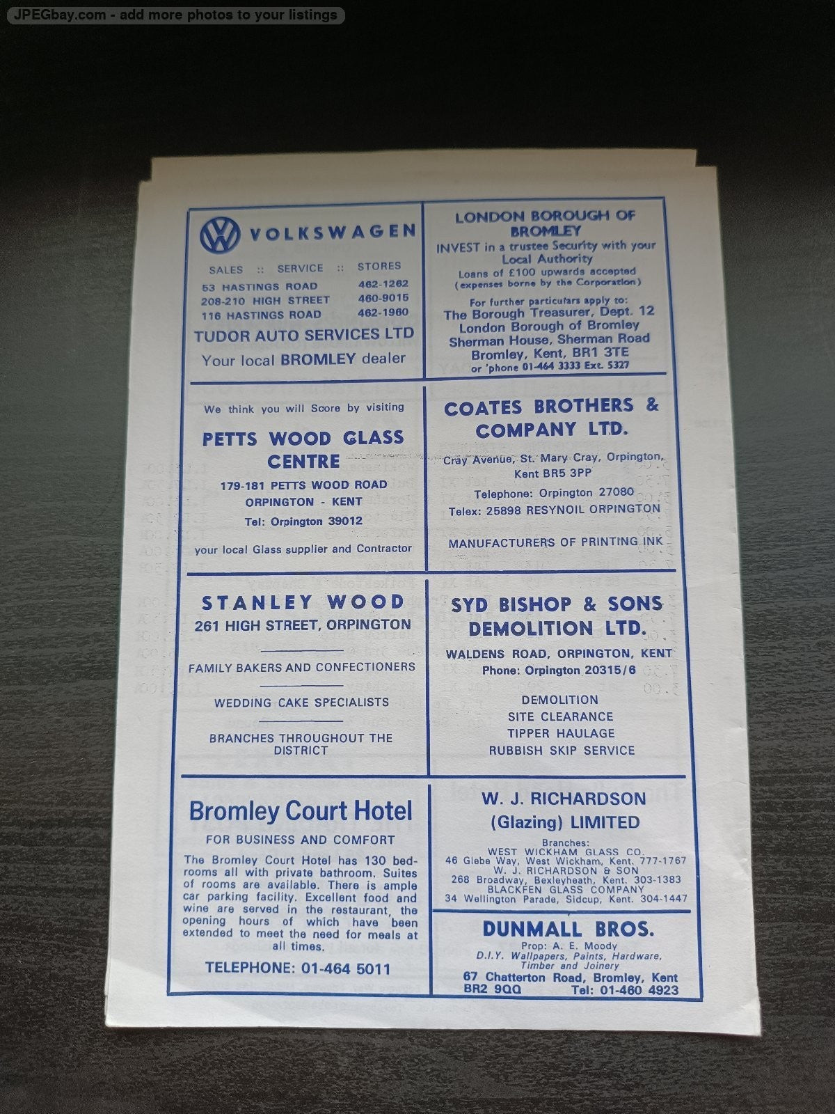 programma calcio Bromley Football Club season 1977/78