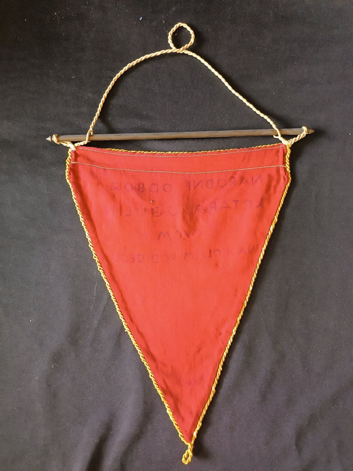 Gagliardetto Pennant K.K. �eljezni?ar Karlovac Jugoslavia 1952 Vintage