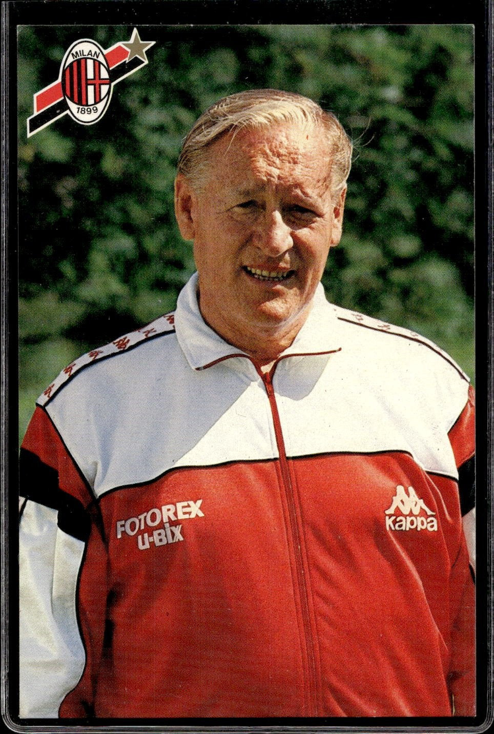 cartolina postcard Calcio Milan Nils Liedholm Allenatore (2)