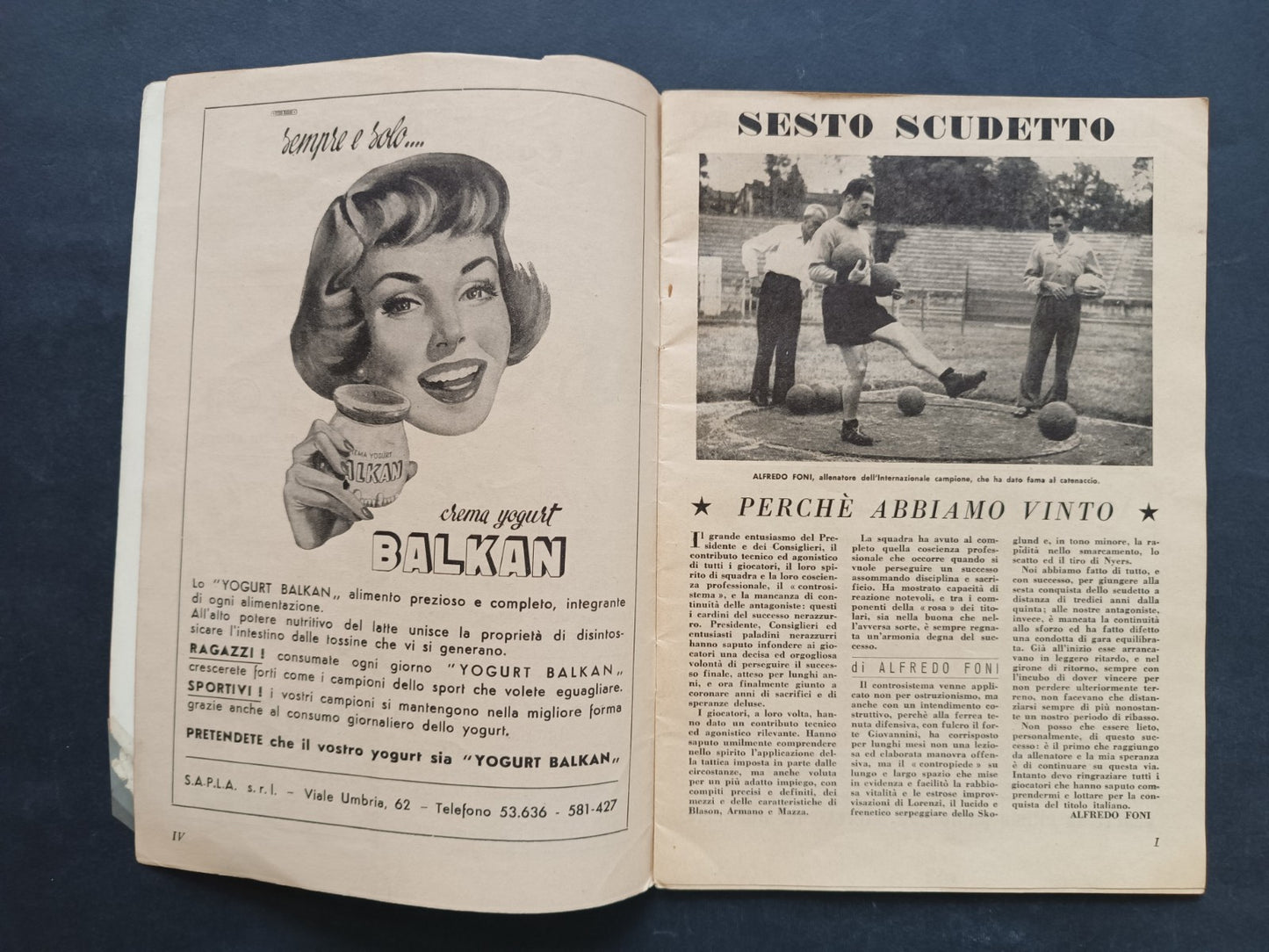 Rivista Inter Campione d'Italia 1953
