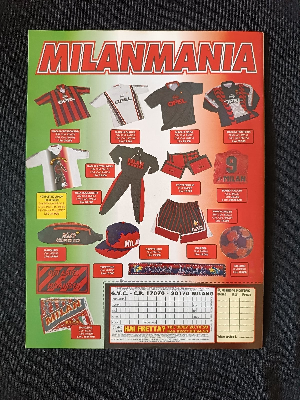 rivista STELLE ROSSONERE n 4 - Weah e poster Maldini