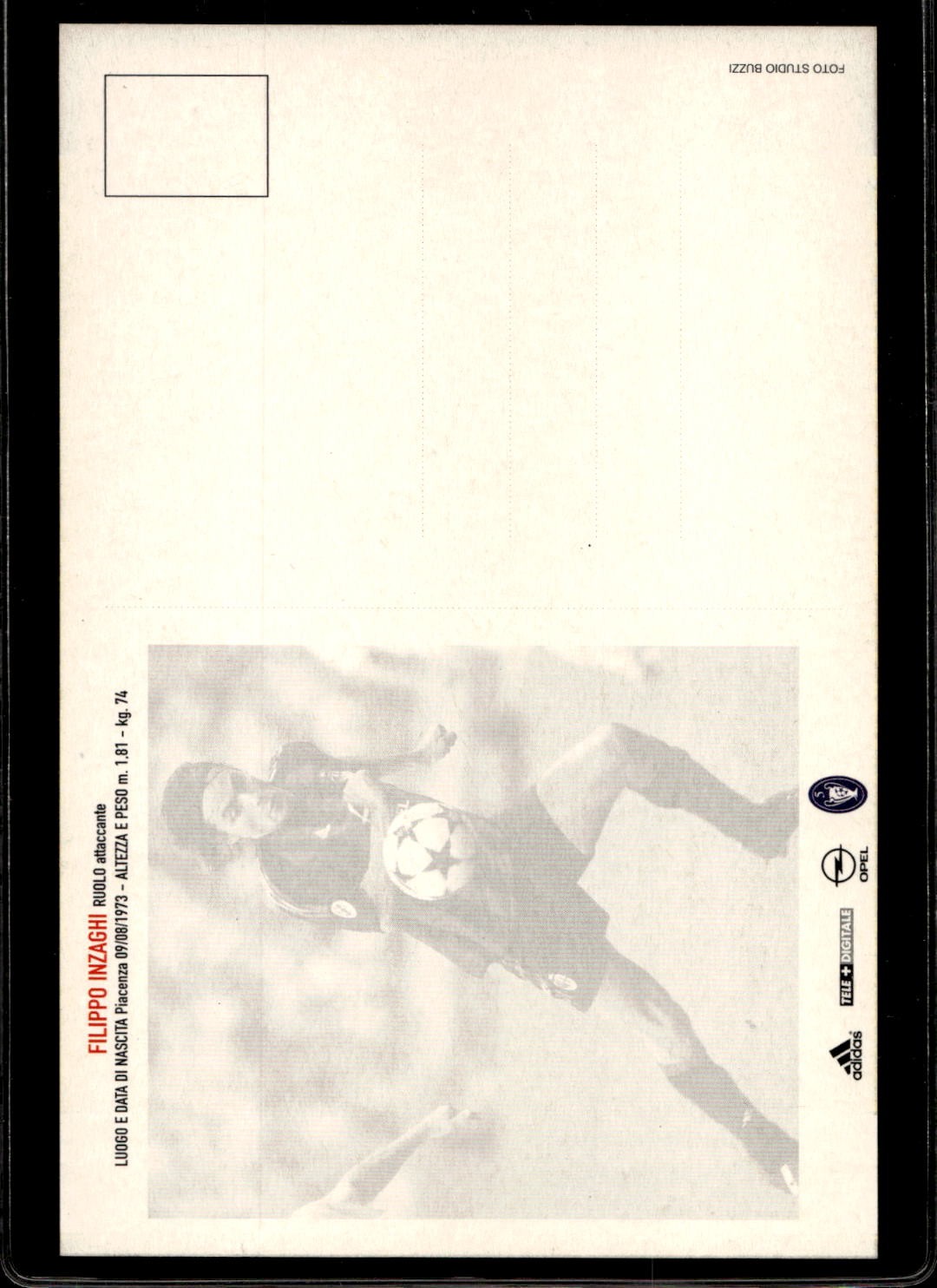 cartolina postcard Calcio Milan con Autografo 200/03 - Filippo Inzaghi (7
