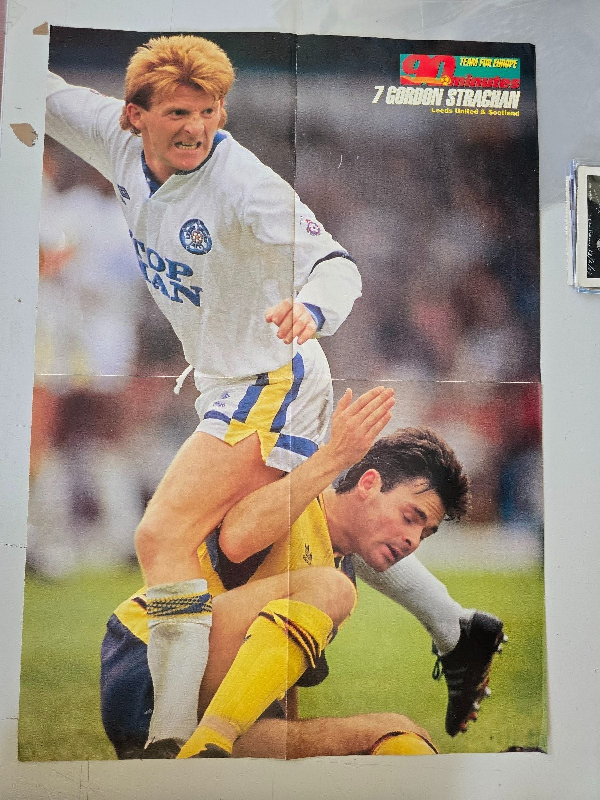 Autografo autograph original su poster doppia pagina Andy Townsend Ireland