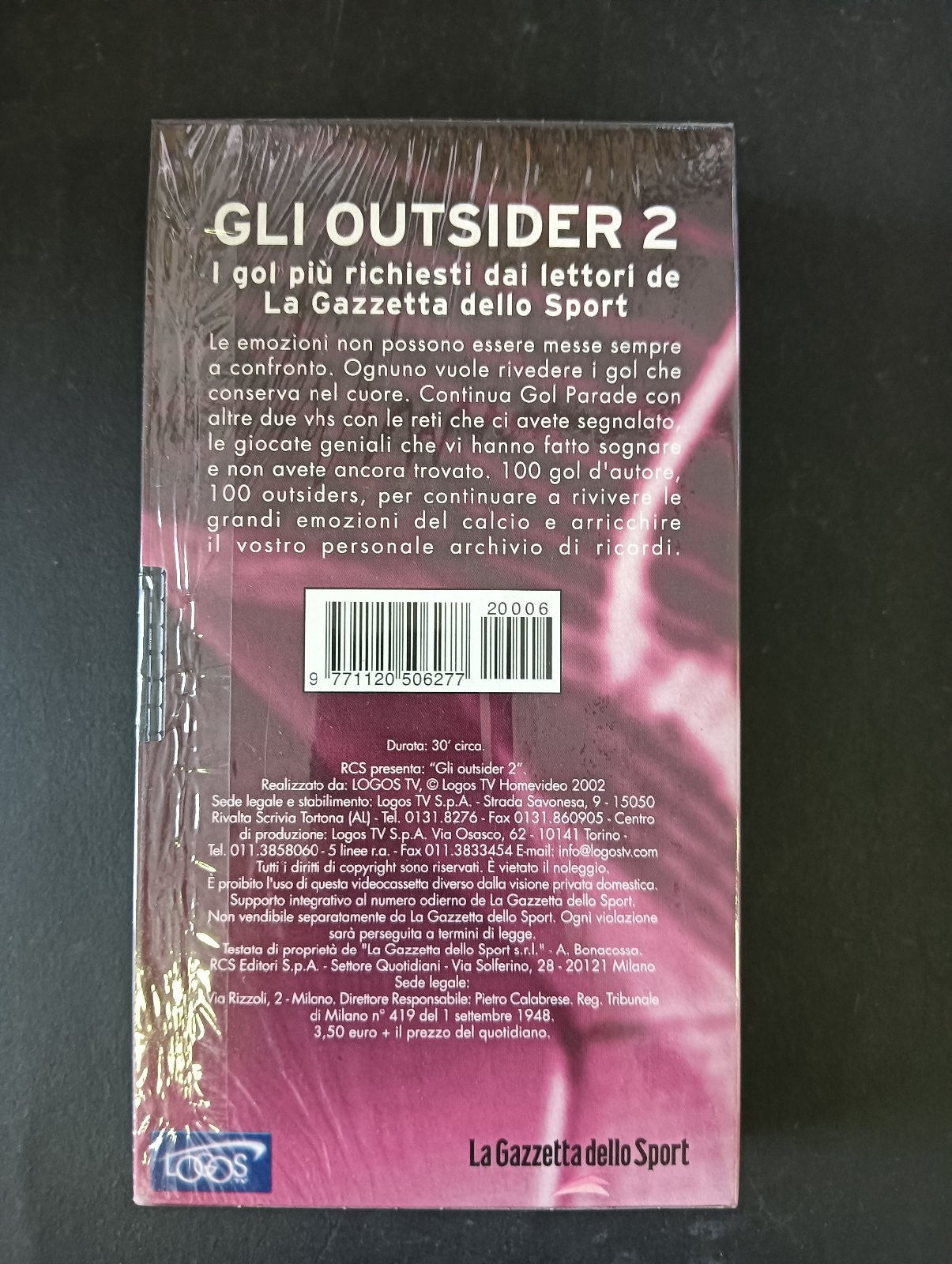 VHS GOL PARADE GLI OUTSIDER 2 La Gazzetta dello Sport