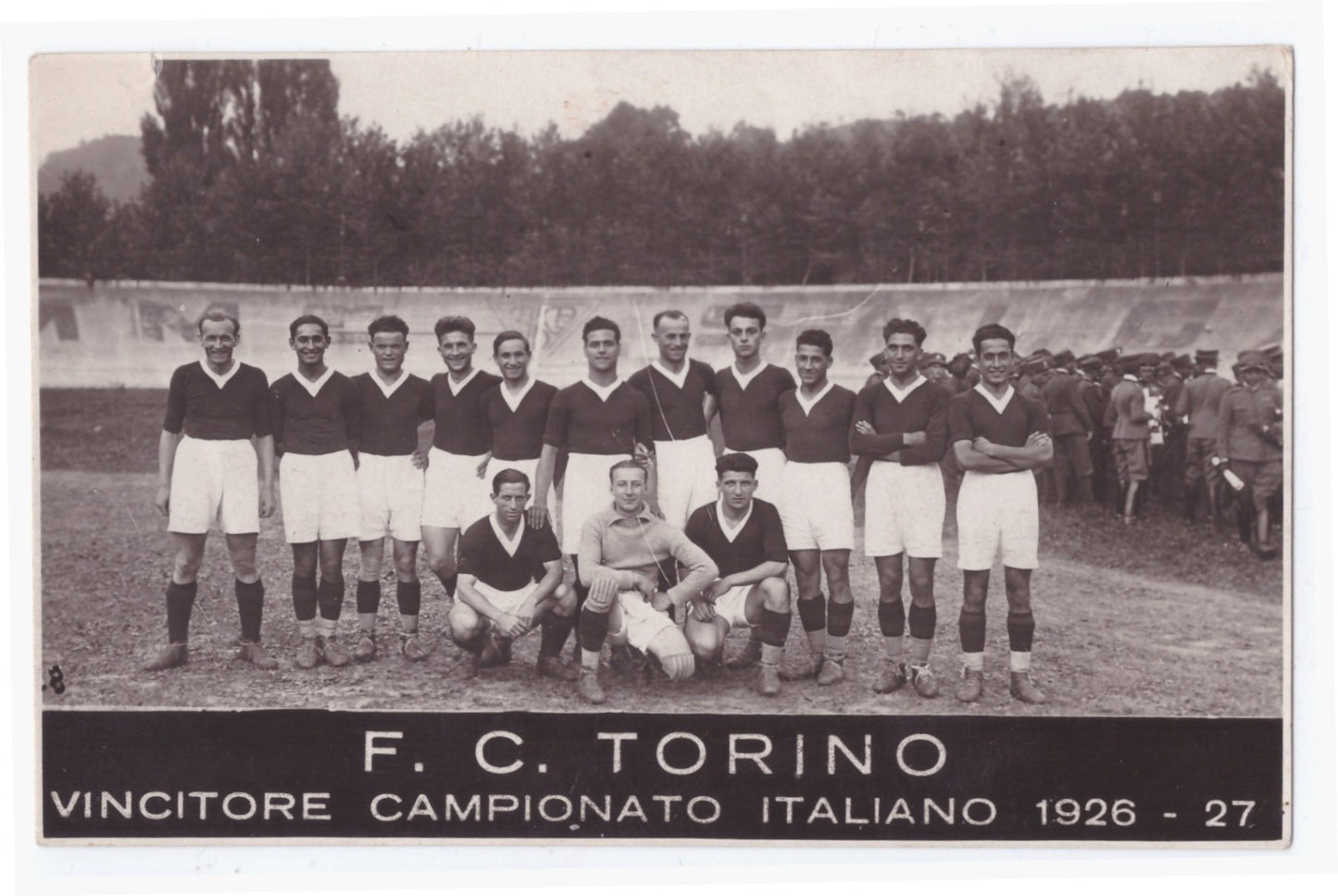 F.C. TORINO foto originale Ottolenghi formazione campione d'Italia 1926-27