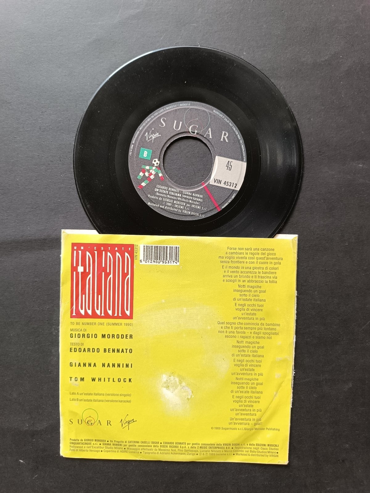 Vinile 45 giri UN'ESTATE ITALIANA