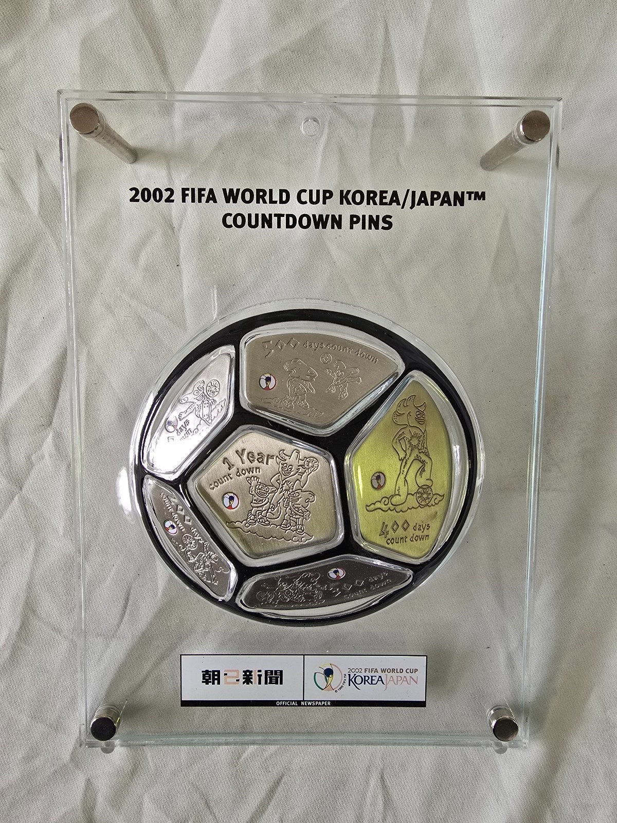 2002 fifa world cup Korea/Japan countdown pins
