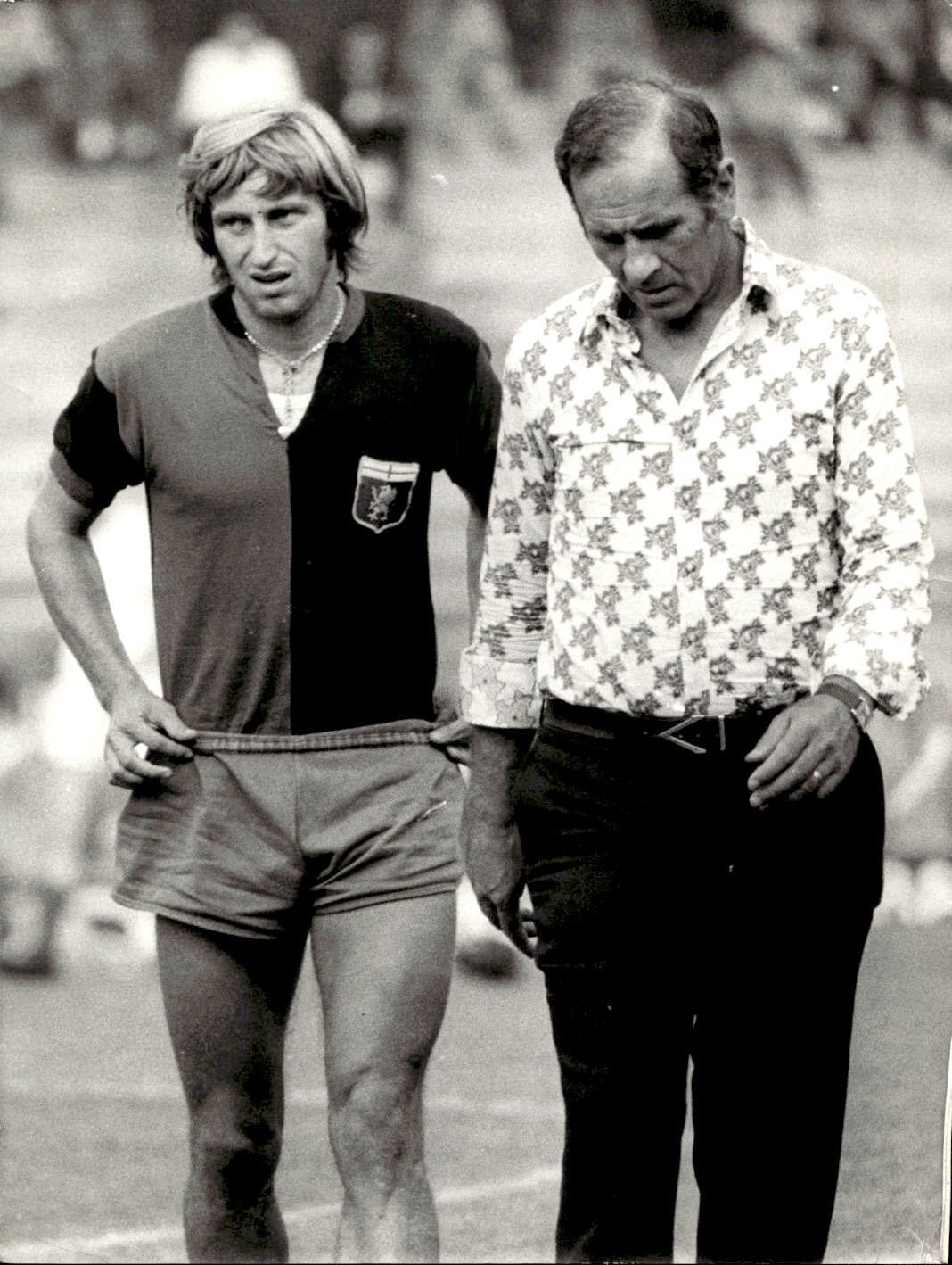 Foto fotografia d'agenzia calciatore squadra calcio Genoa Corradi e Silvestri