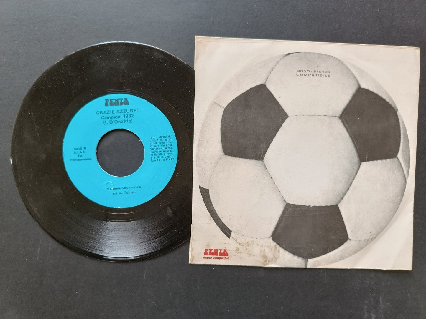 Vinile 45 giri GRAZIE AZZURRI! Campioni del mondo 1982