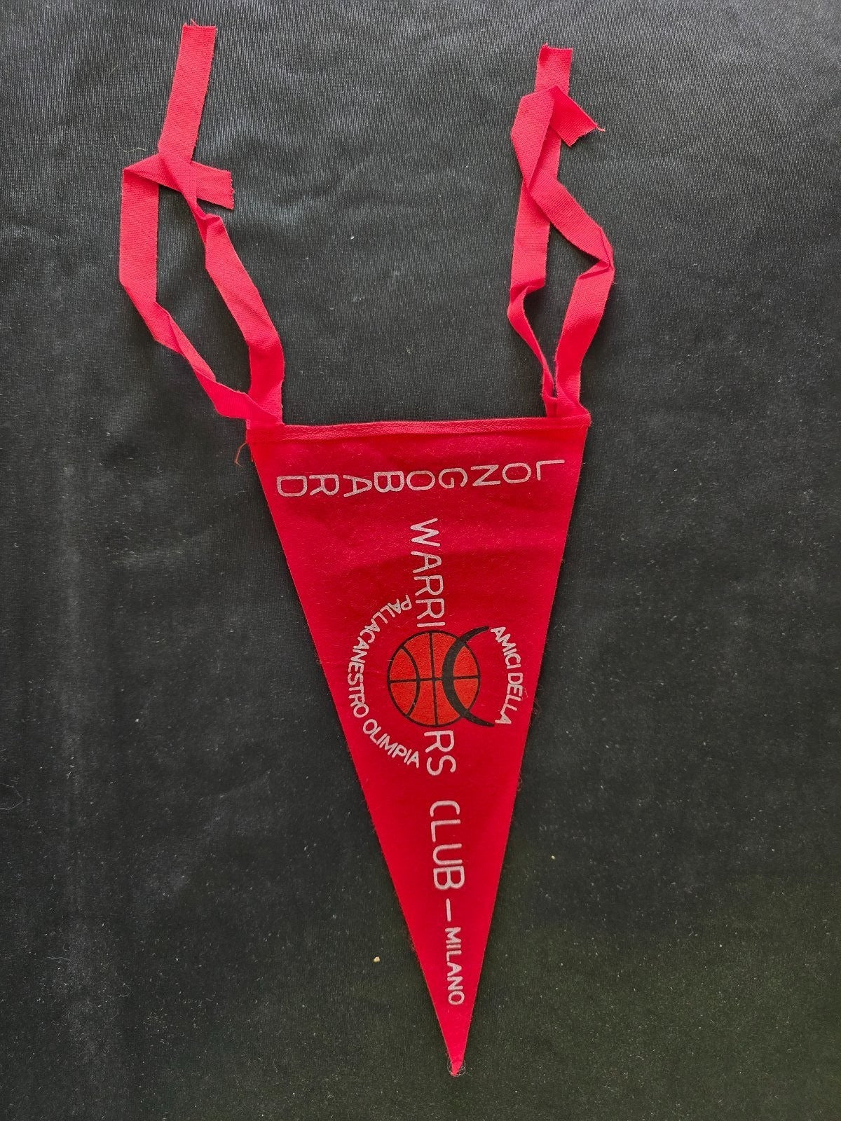 Gagliardetto originale in feltro LONGOBARDS WARRIOR Olimpia Milano Basket