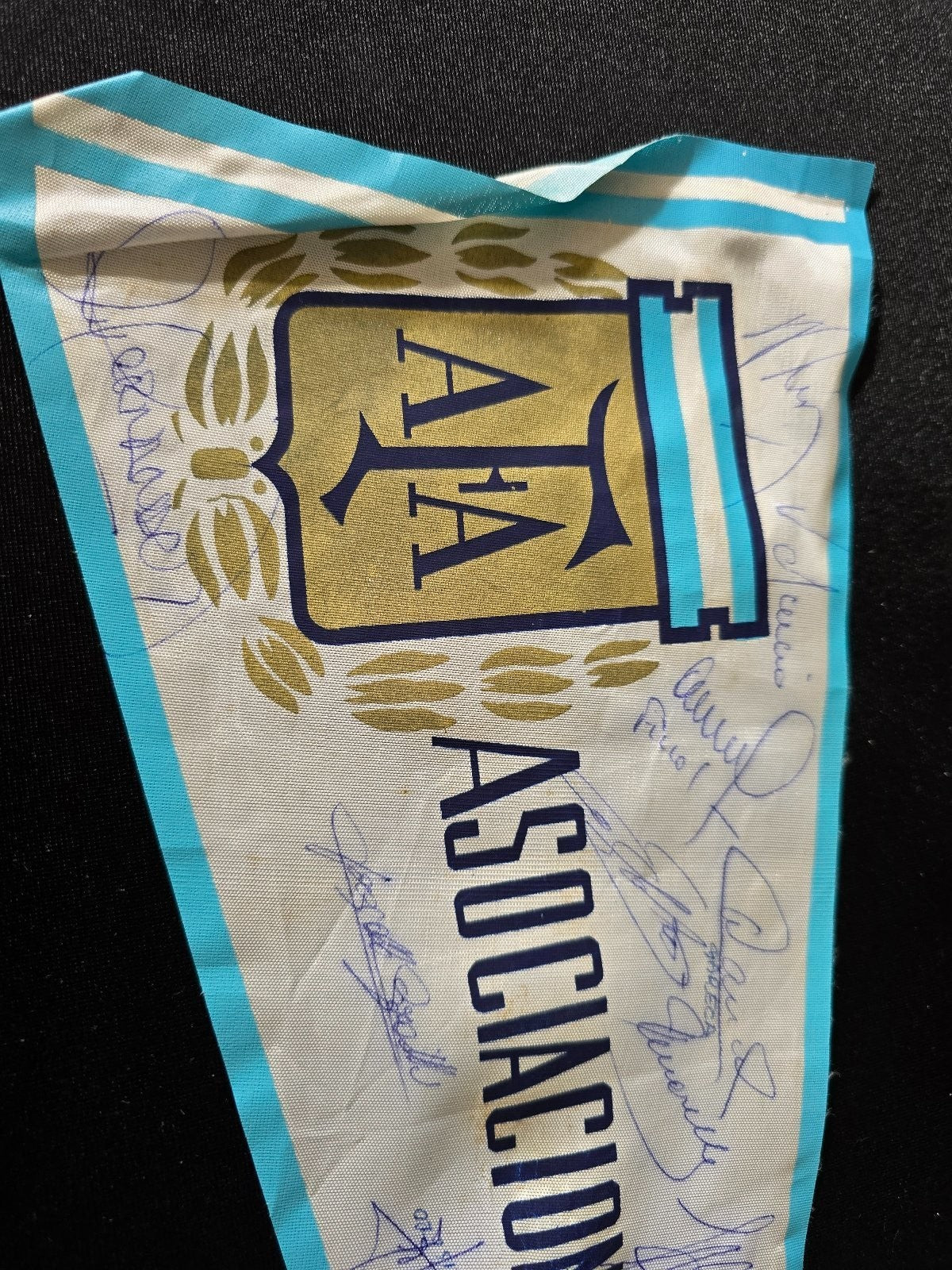 Gagliardetto pennant Banderin Afa Argentina Nazionale Autografato in originale B