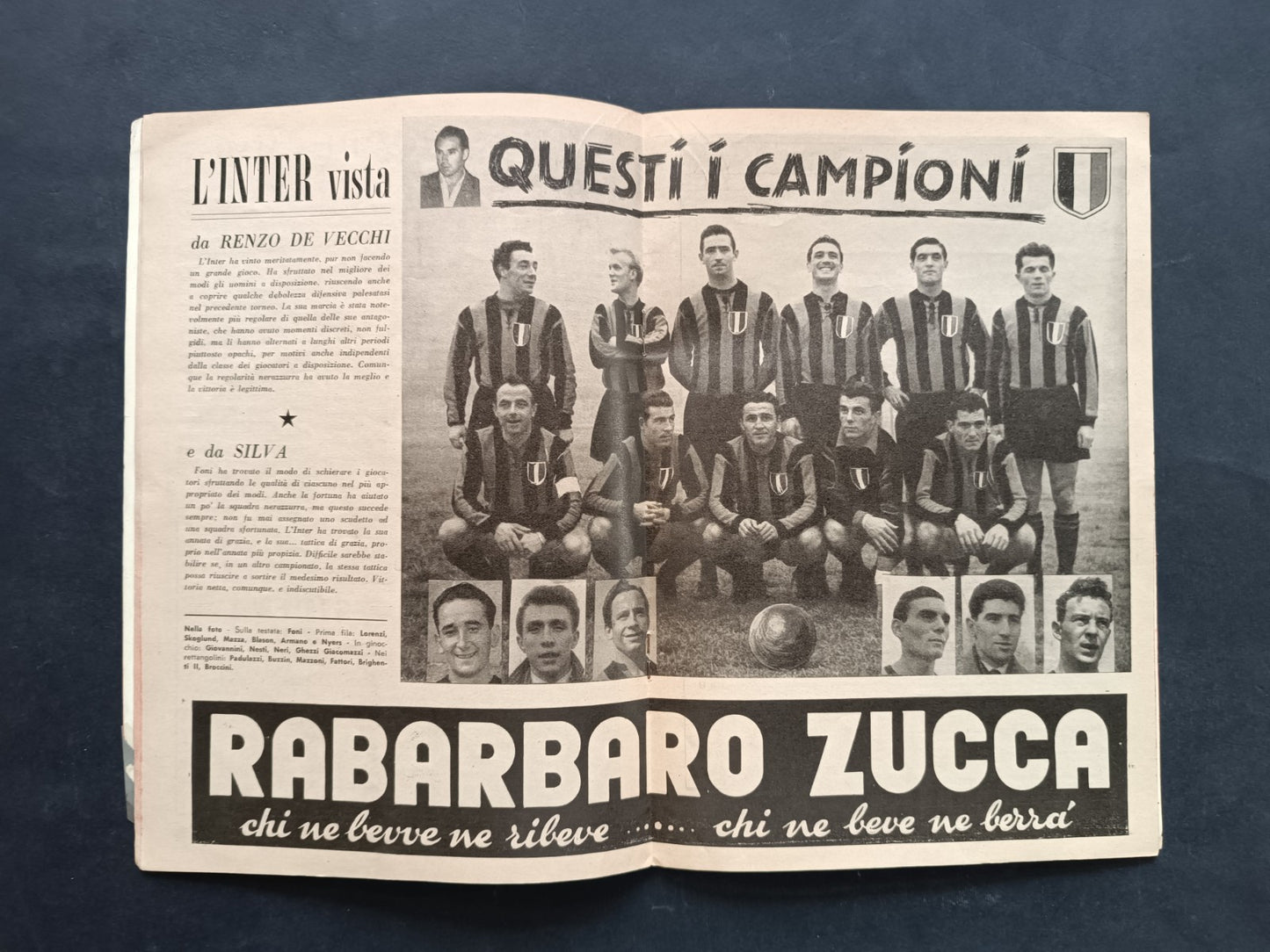 Rivista Inter Campione d'Italia 1953