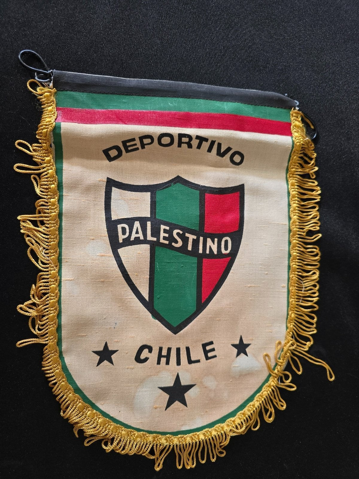 old Gagliardetto pennant banderin Deportivo Paestino Chile
