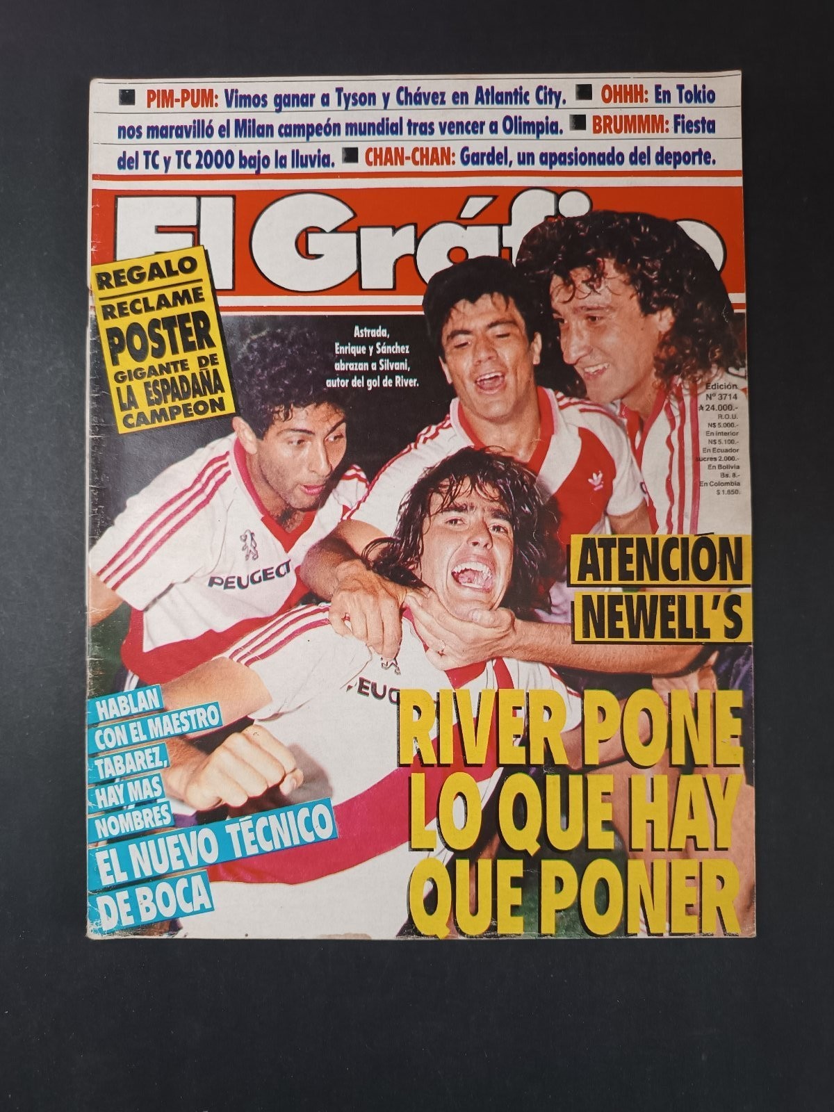 Rivista EL GRAFICO numero 3714 anno 1990 Silvani/River (senza poster)