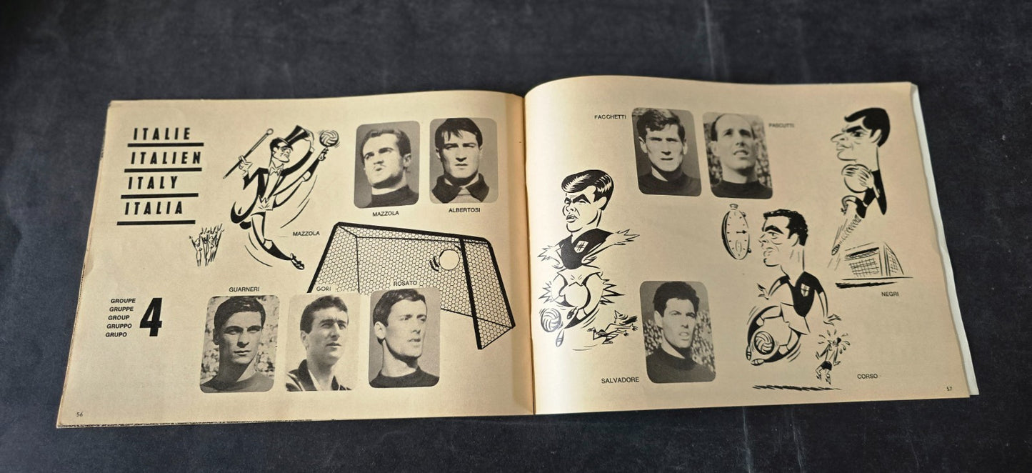 Programma Campionati del Mondo di Calcio 1966 multilingue Top Player & Rookie