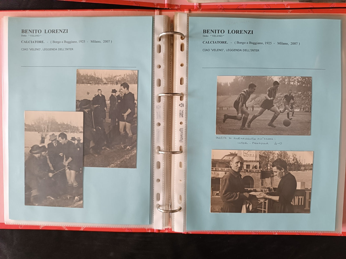Collezione 314 foto orginali Lorenzi Benito Inter