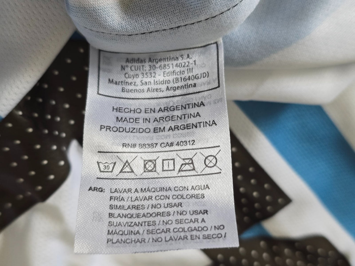 Calcio camiseta tshirt Adidas ARGENTINA nr 16 tg M 2022 (m12)