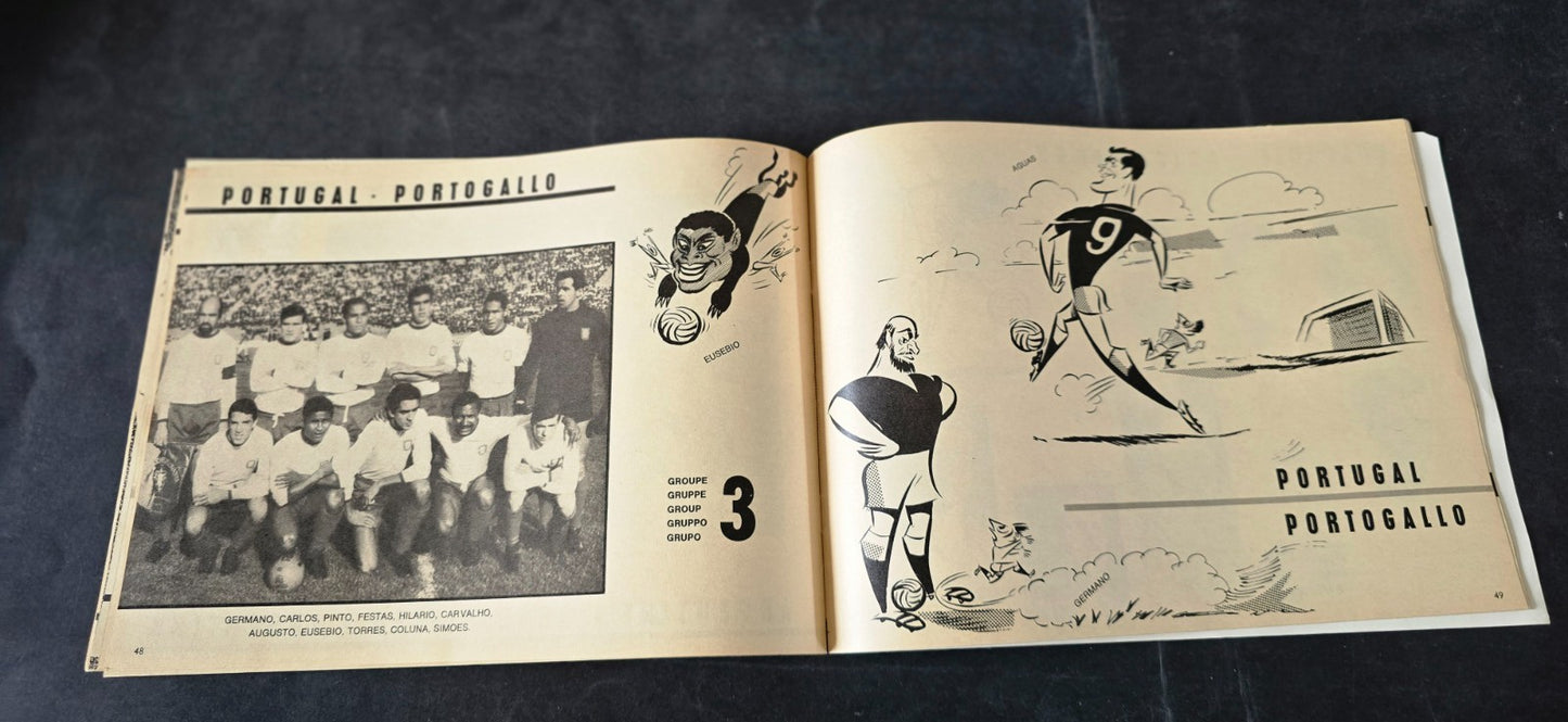 Programma Campionati del Mondo di Calcio 1966 multilingue Top Player & Rookie