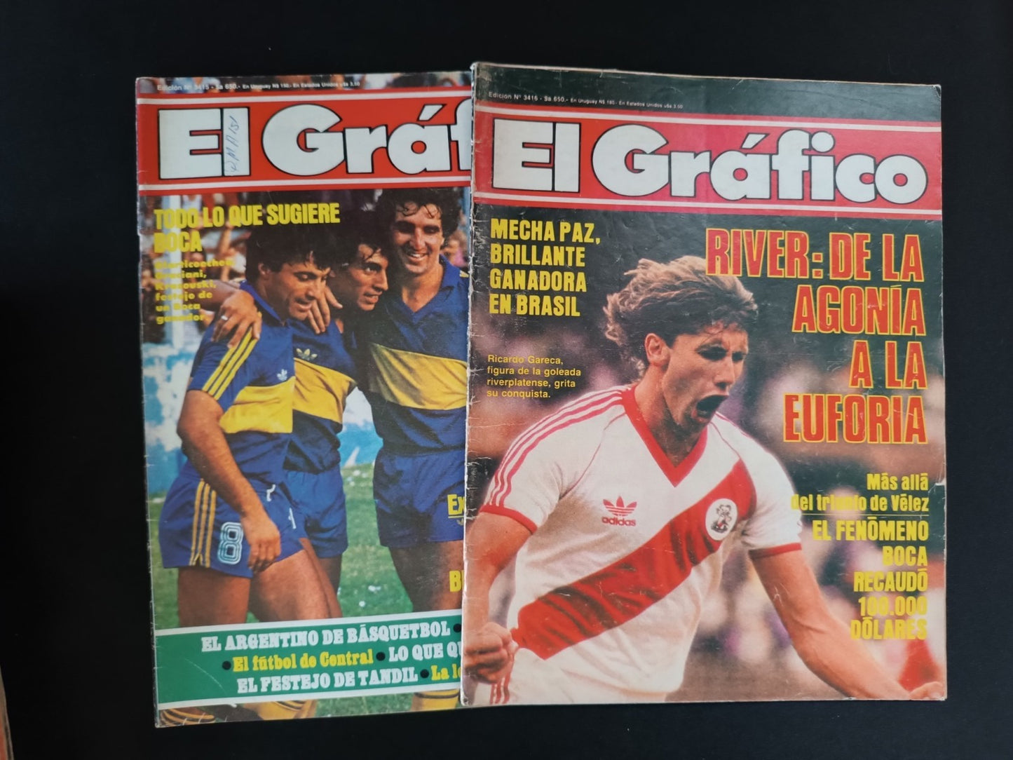 53 riviste annata 1985 El Grafico Maradona, Hagler, Passerella