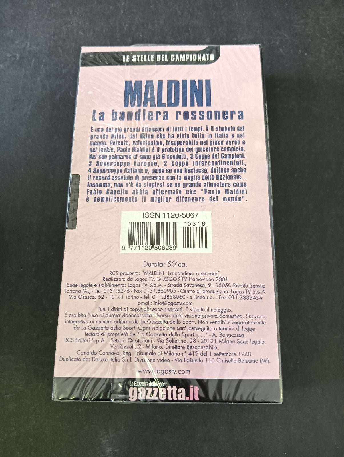 VHS LE STELLE DEL CAMPIONATO MALDINI LA BANDIERA ROSSONERA Gazzetta dello Sport