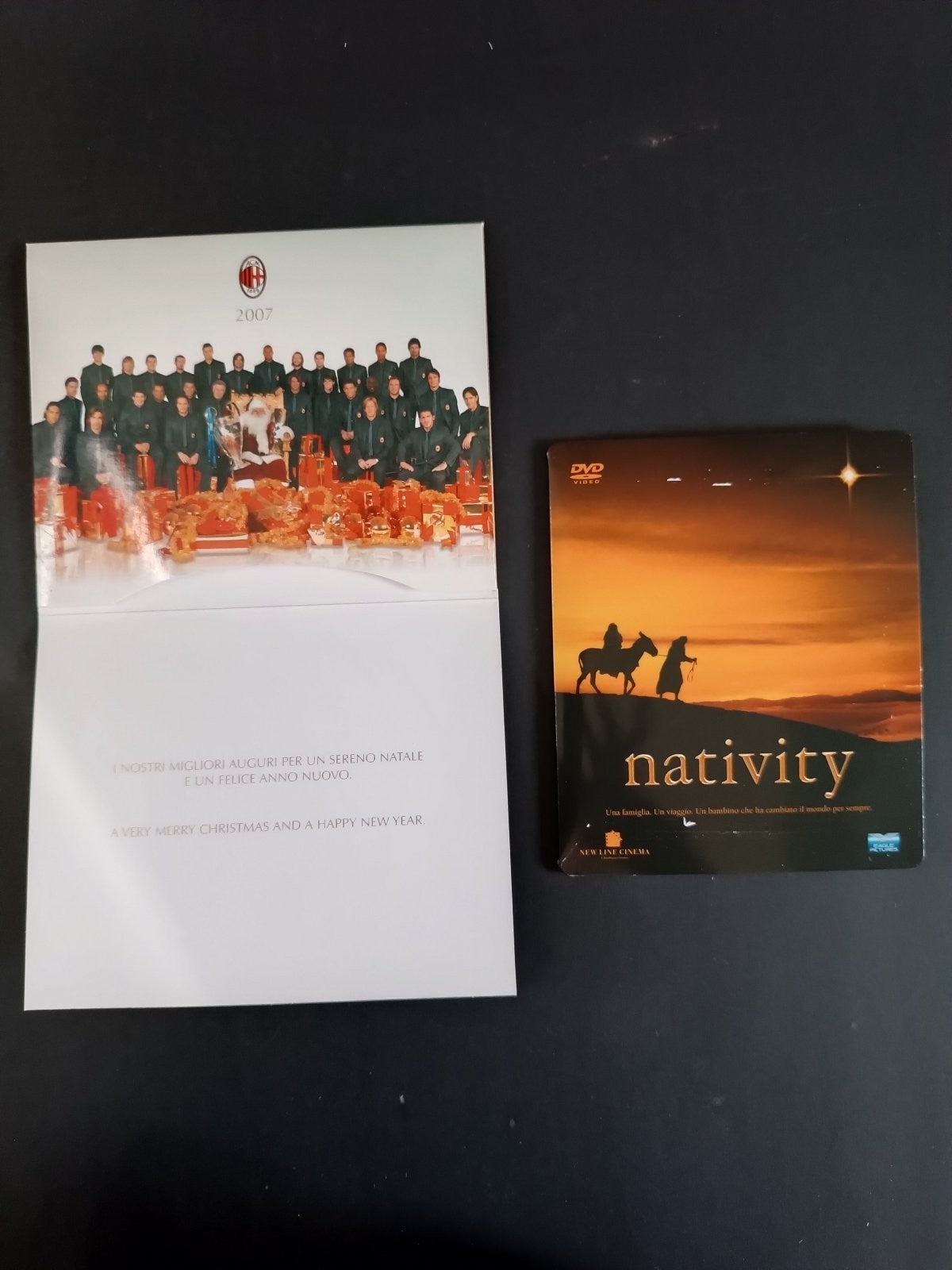 biglietto di AUGURI di NATALE MILAN 2007 con dvd non testato