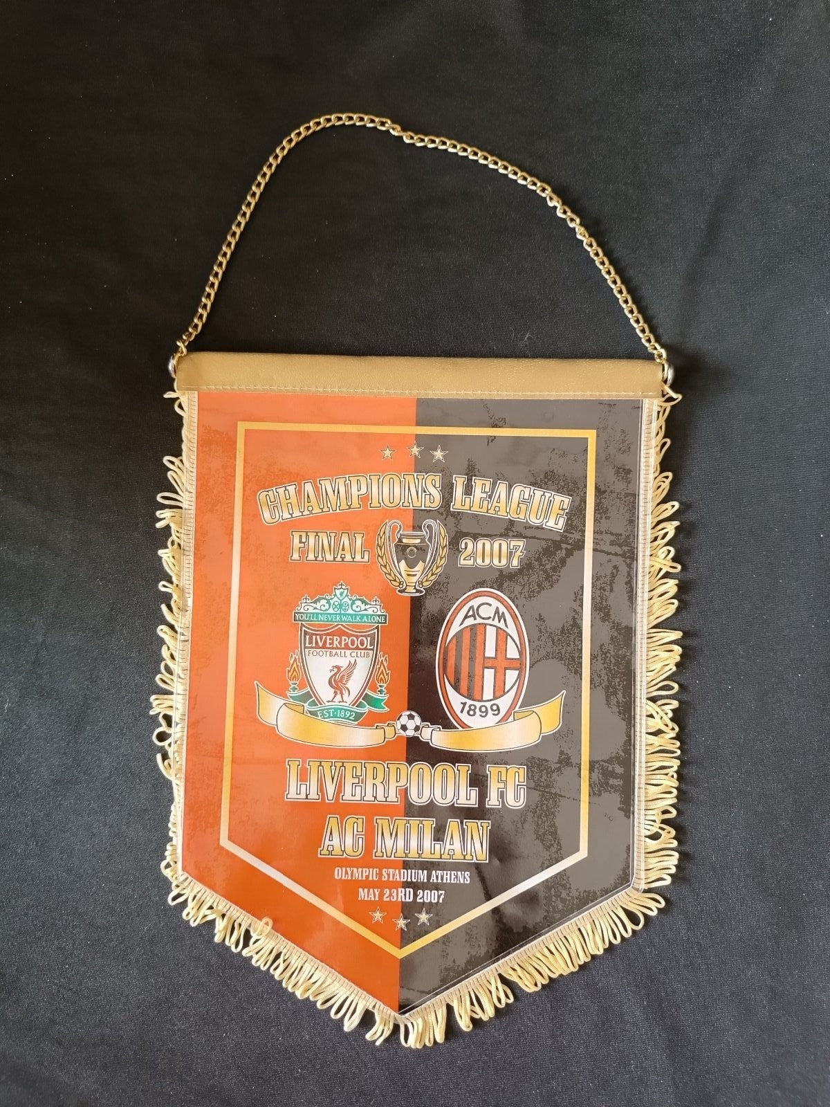 Gagliardetto Pennant Champions League Final Liverpool FC AC Milan Atene 2007