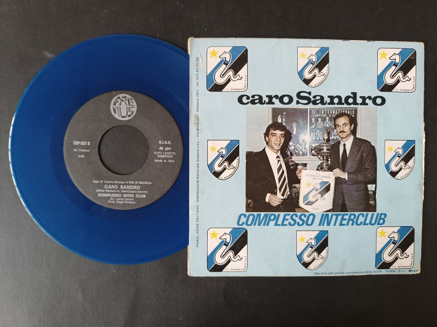 Vinile 45 giri INTER ALE' innfo ufficiale dell'Inter versione originale