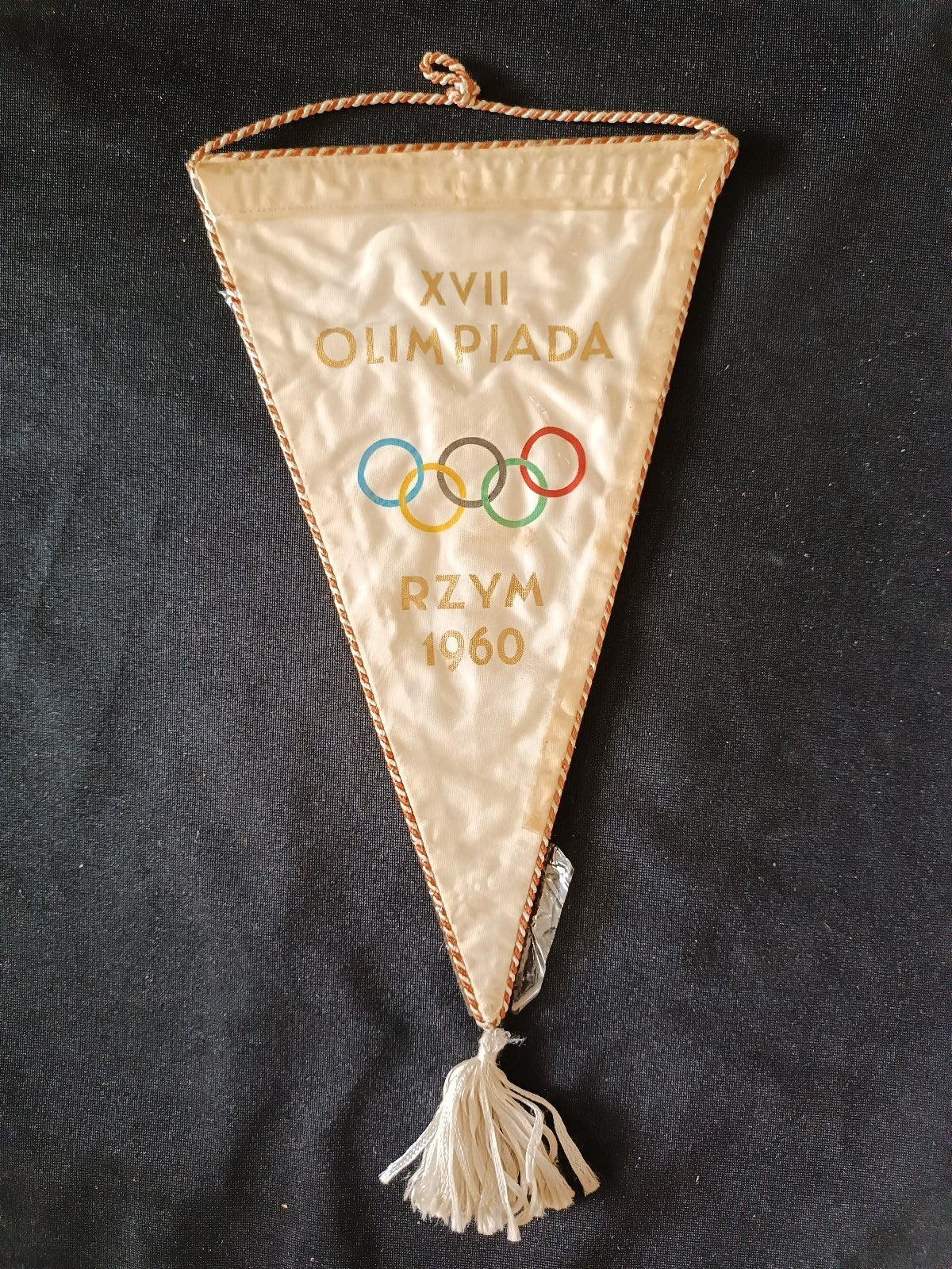 Gagliardetto Pennant Copa Latina Baloncesto FIBA Philips Madrid 1966 Vintage