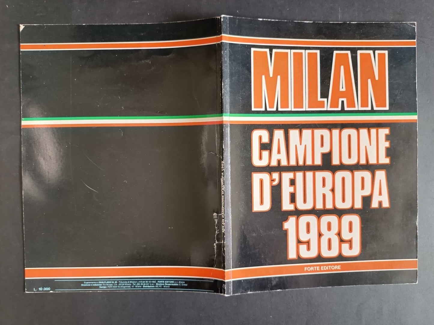 libro Milan Campione d'Europa 1989 Forte Editore