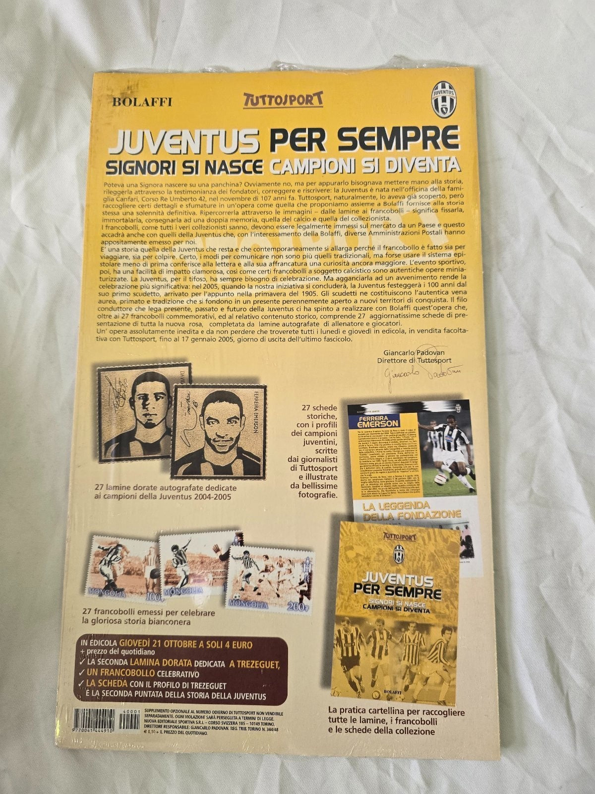 medaglia Juventus per sempre Tuttosport Bolaffi nr 1 Emmerson sigillata