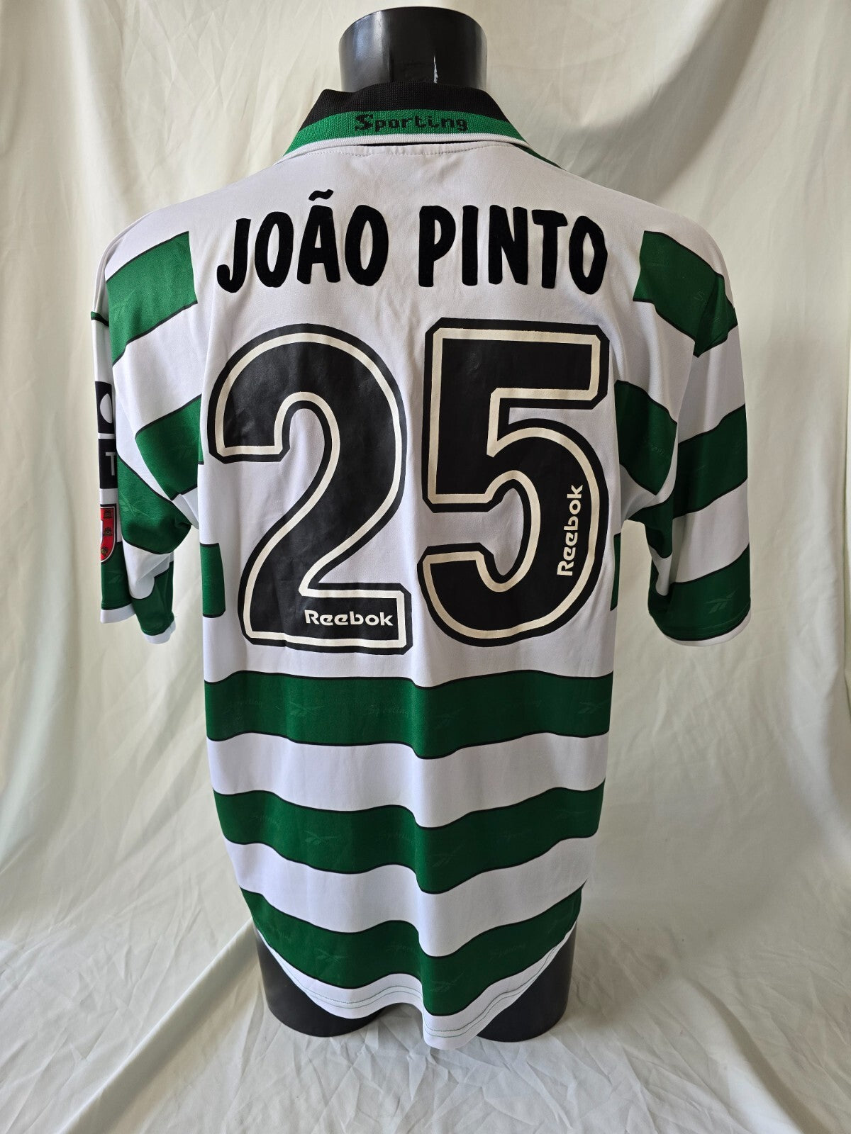 Maglia reebok match worn 2001 Sporting Clube de Portugal nr 25 João Pinto tg L