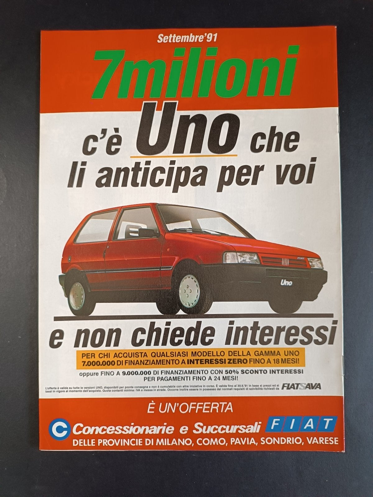 programma ufficiale OGGI MILAN 22 set 1991 Fiorentina 4� giornata Albertini