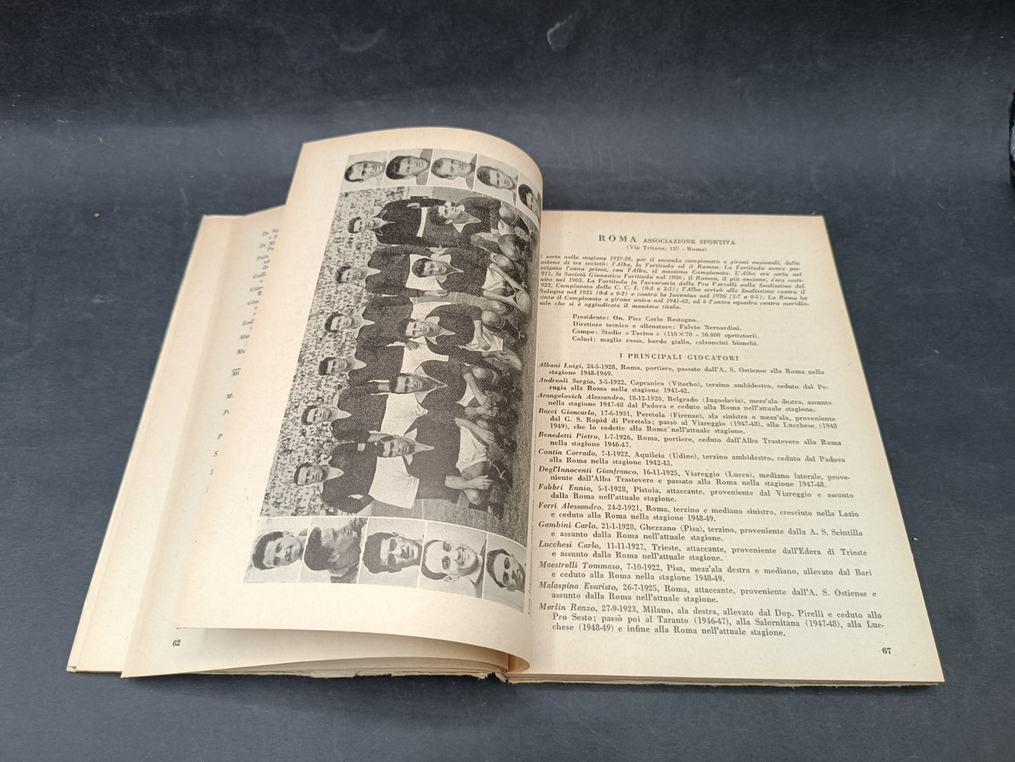 Almanacco illustrato del calcio 1950 Rizzoli