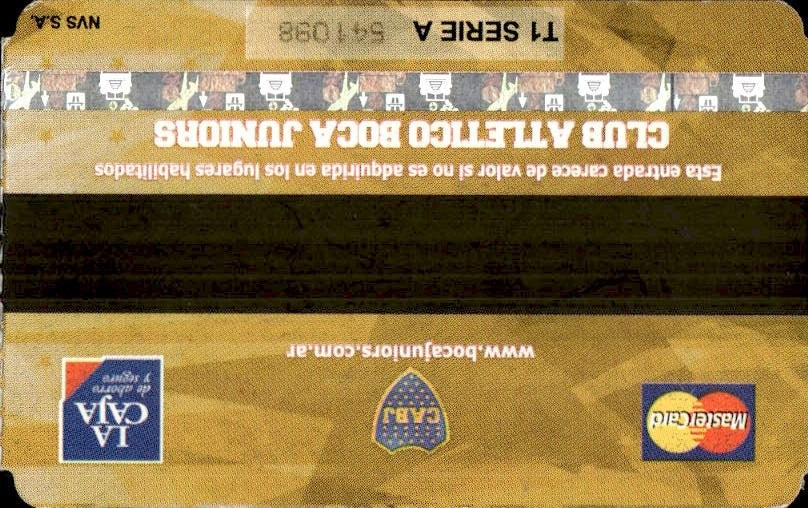 biglietto stadio BOCA JRS VS ROSARIO CENTRAL 2003 PALCO OFIC/PR