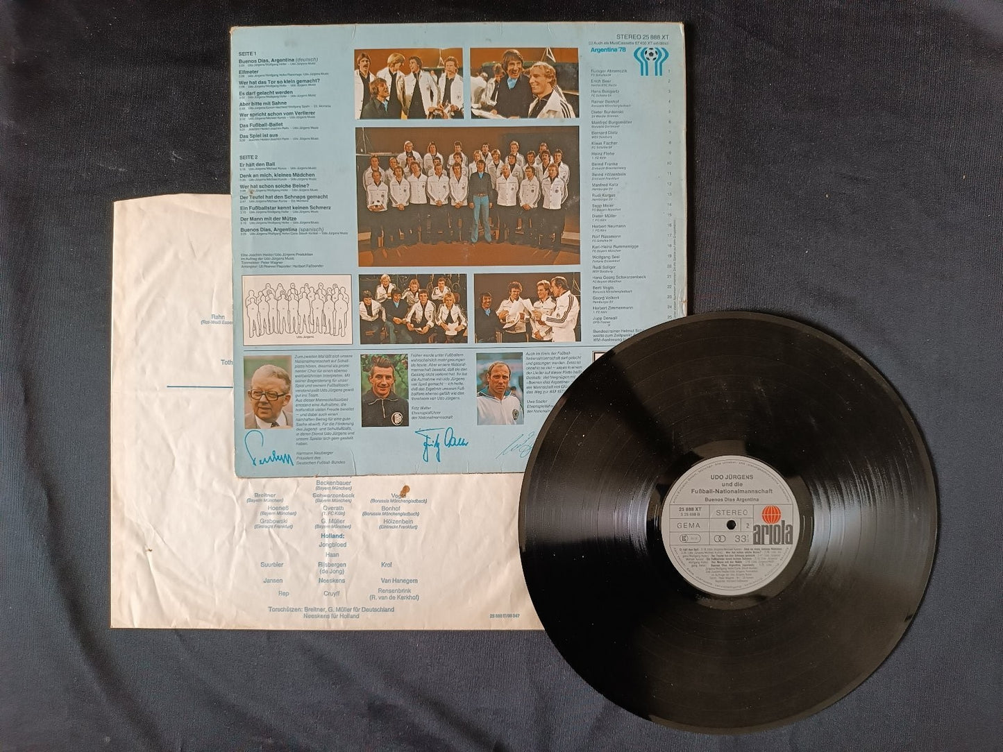 disco 33 giri buenos dias argentina udo jurgens fussball nationalmannschaft wm78