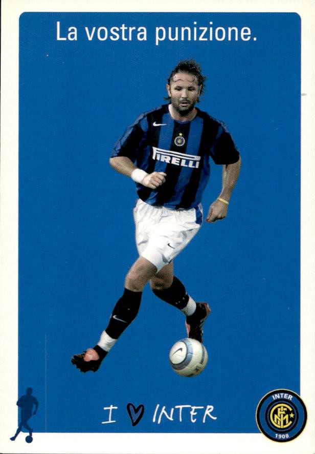 Cartolina calciatore Inter Marco Materazzi con autografo stampato