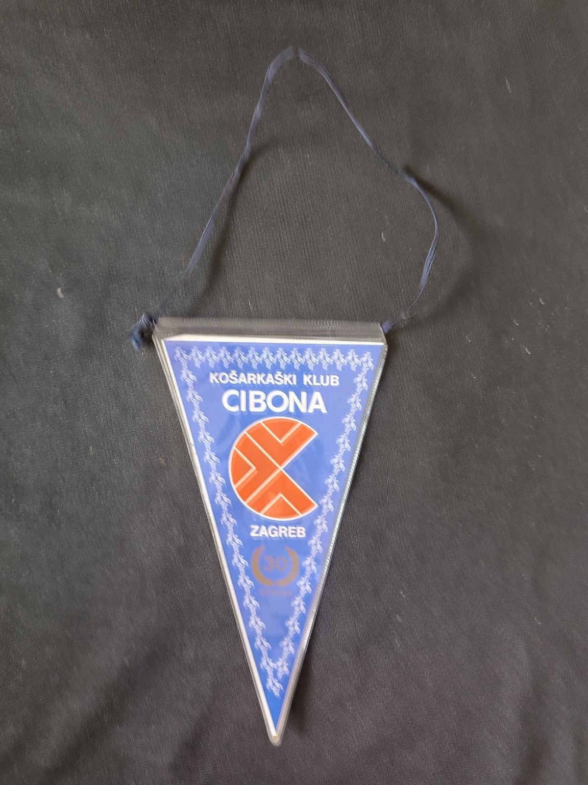 Gagliardetto Pennant KK Cibona Zagreb Jugoslavia Basket Vintage