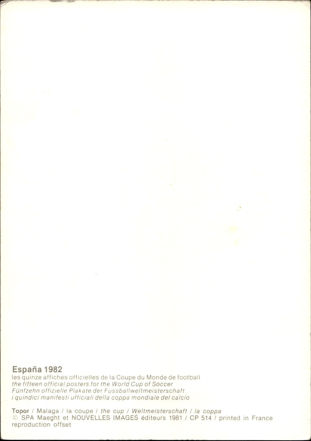 cartolina calciatori Espana 82 Malaga