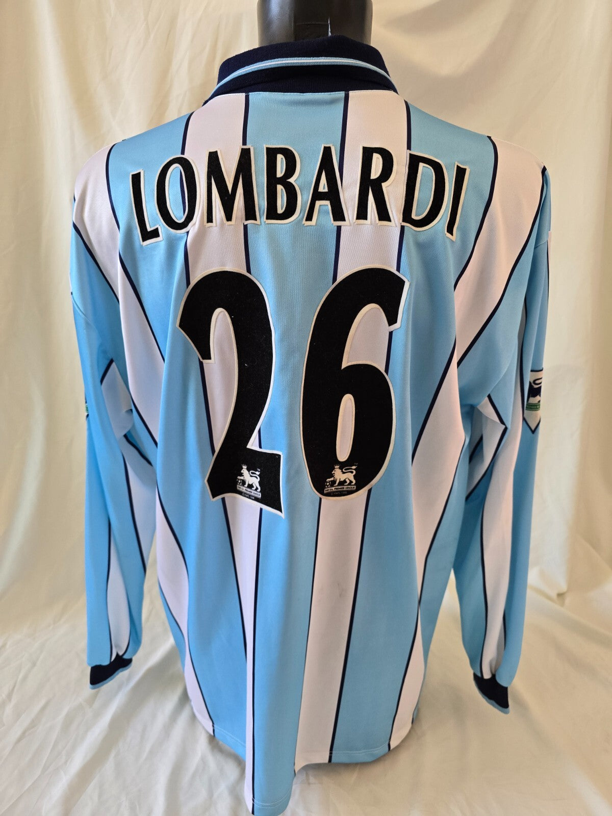 Maglia calcio uff. errea Middlesbrough 1998/99 LOMBARDI 26 tg xxxl Match Worn