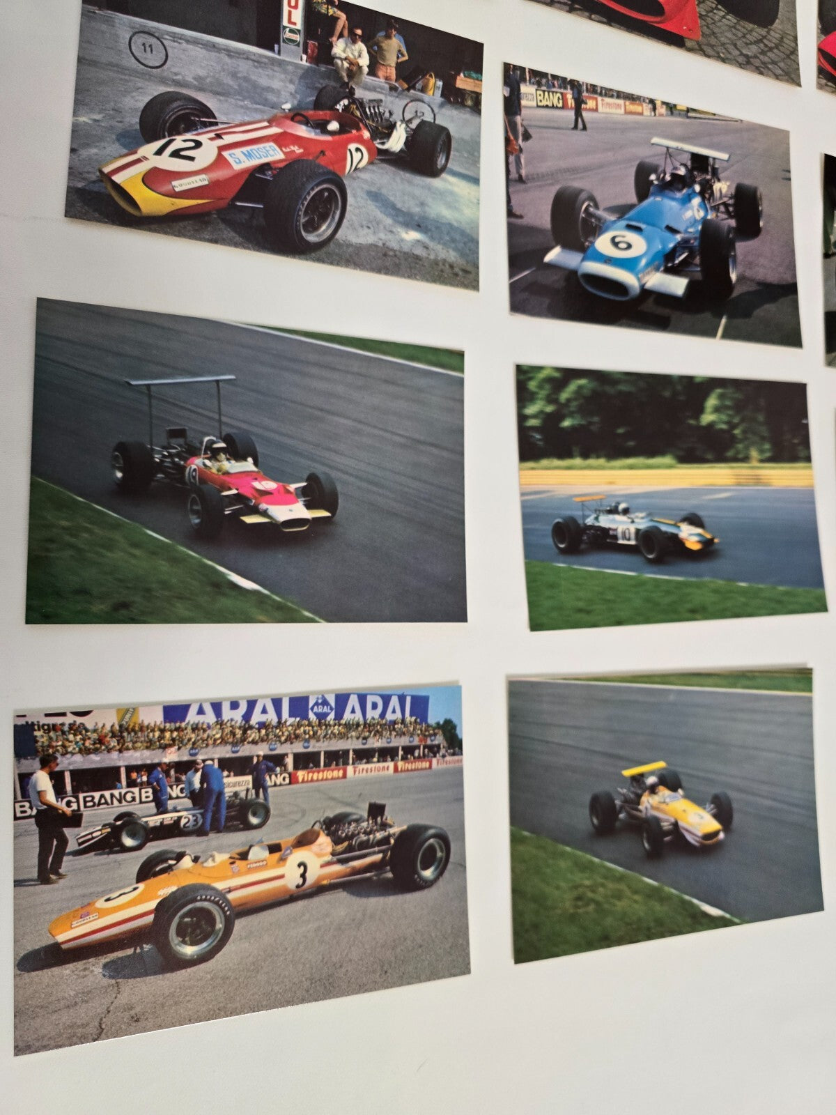 Gran Premio D'Italia Monza 1968 formula 1 F1 Folder dell'epoca 16 postcard
