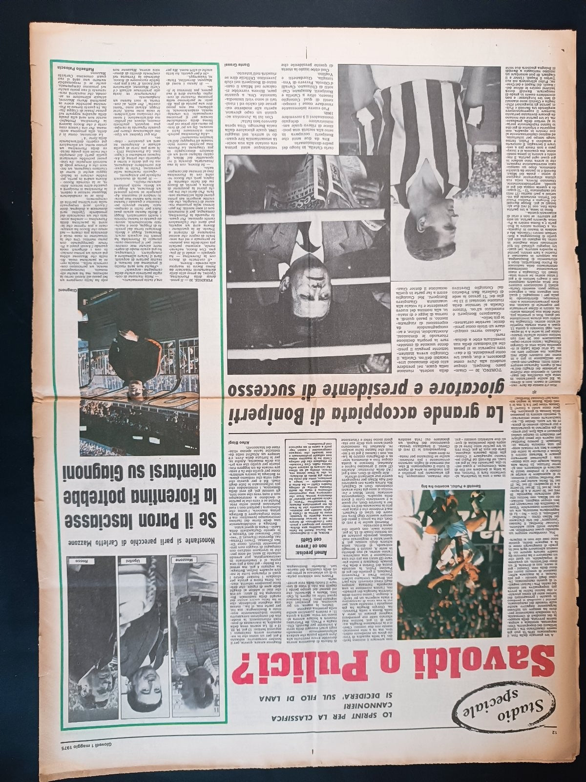 Quotidiano Sportivo STADIO numero 100 anno 1975 - Serafino