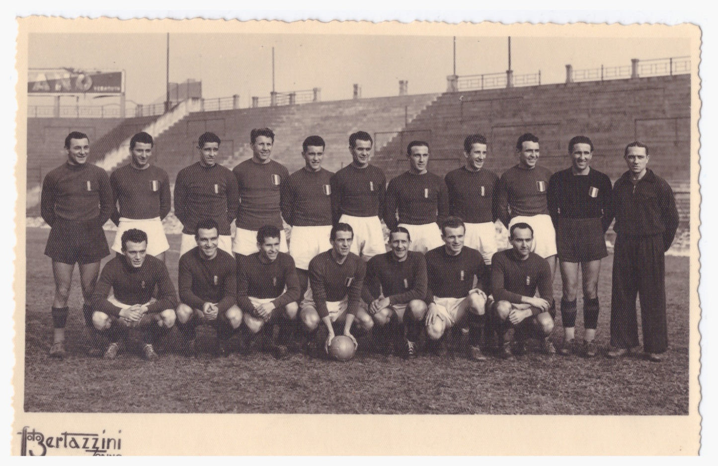 F.C. Grande TORINO foto originale Bertazzini formazione 1945/46 V. Mazzola