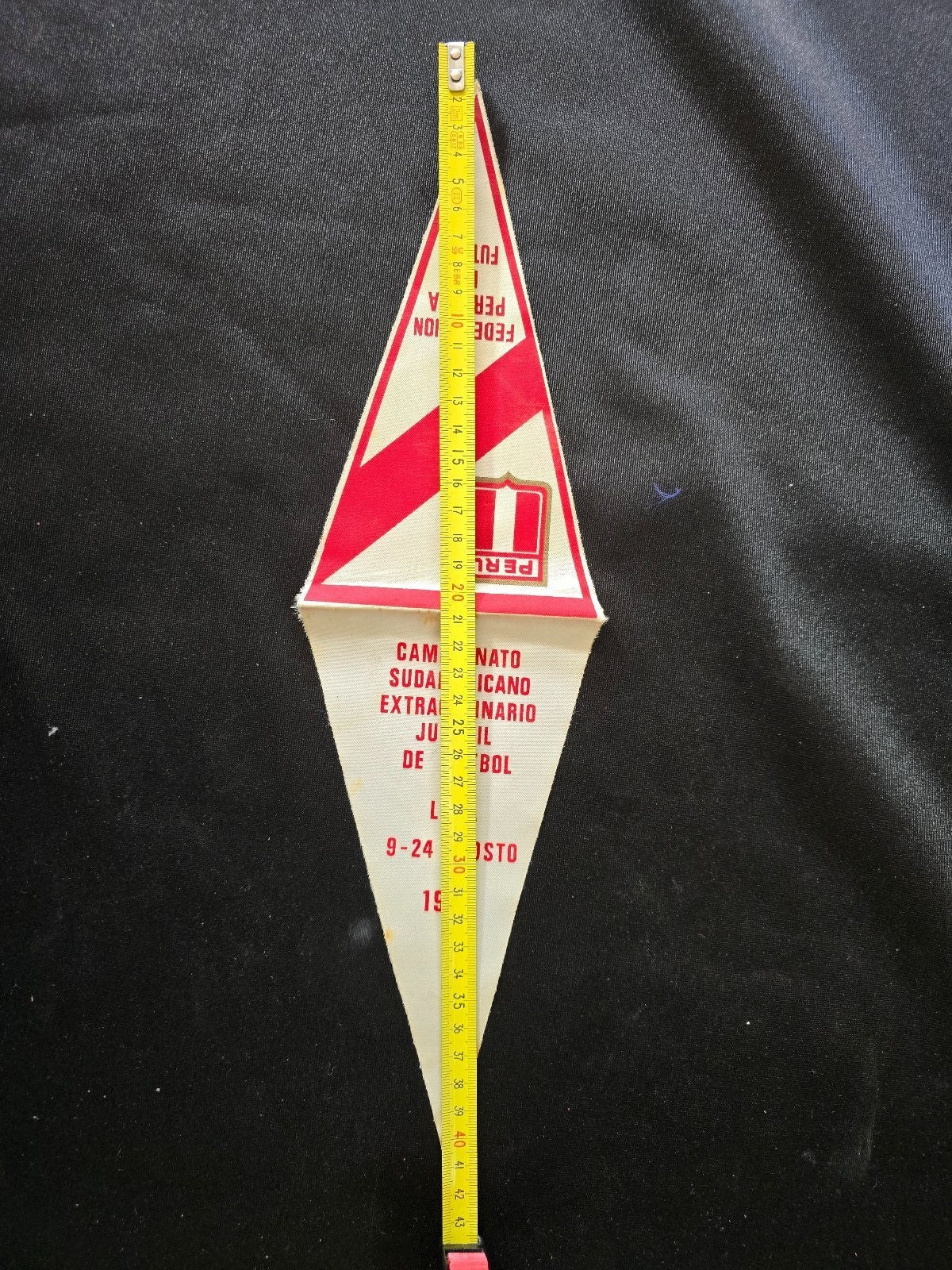 ld Gagliardetto Pennant fanion bander�n federacion PERUANA de futbol 1975 Peru'