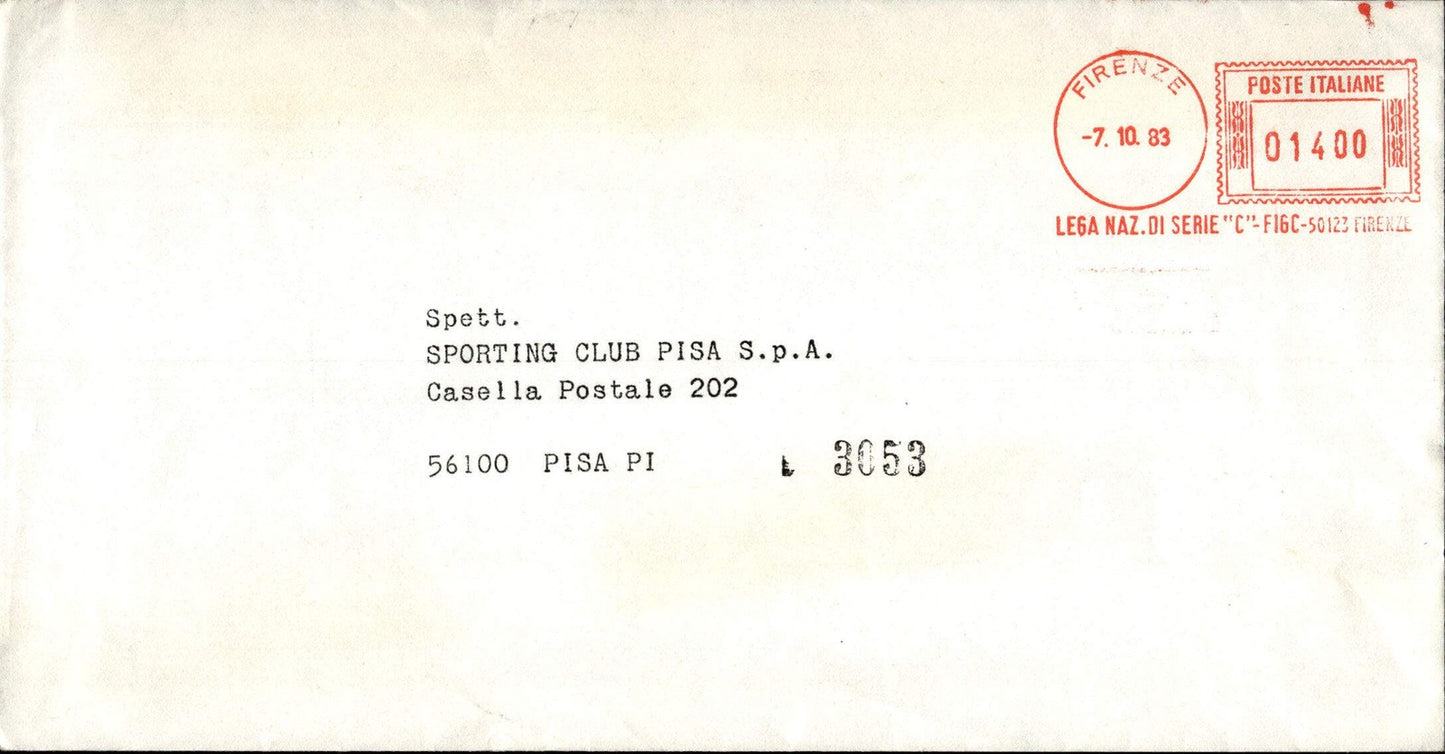 busta primo giorno Pisa 1983