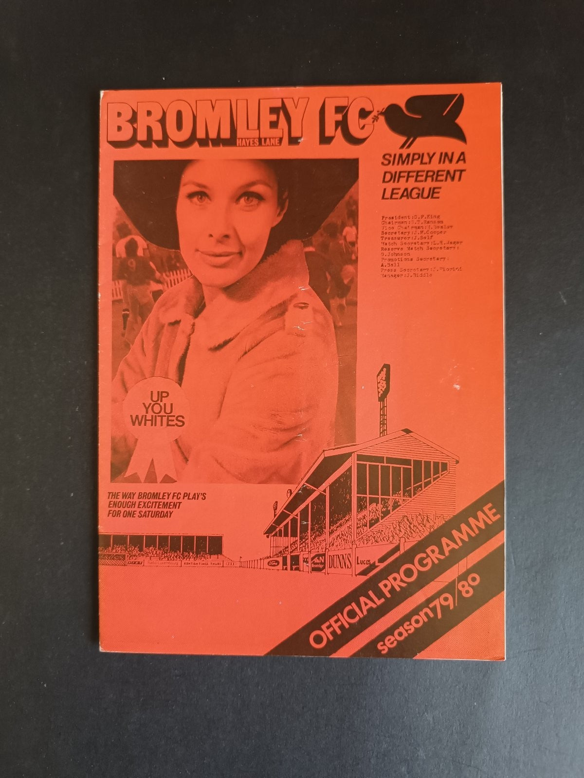 programma calcio Bromley fc programma 1979/80