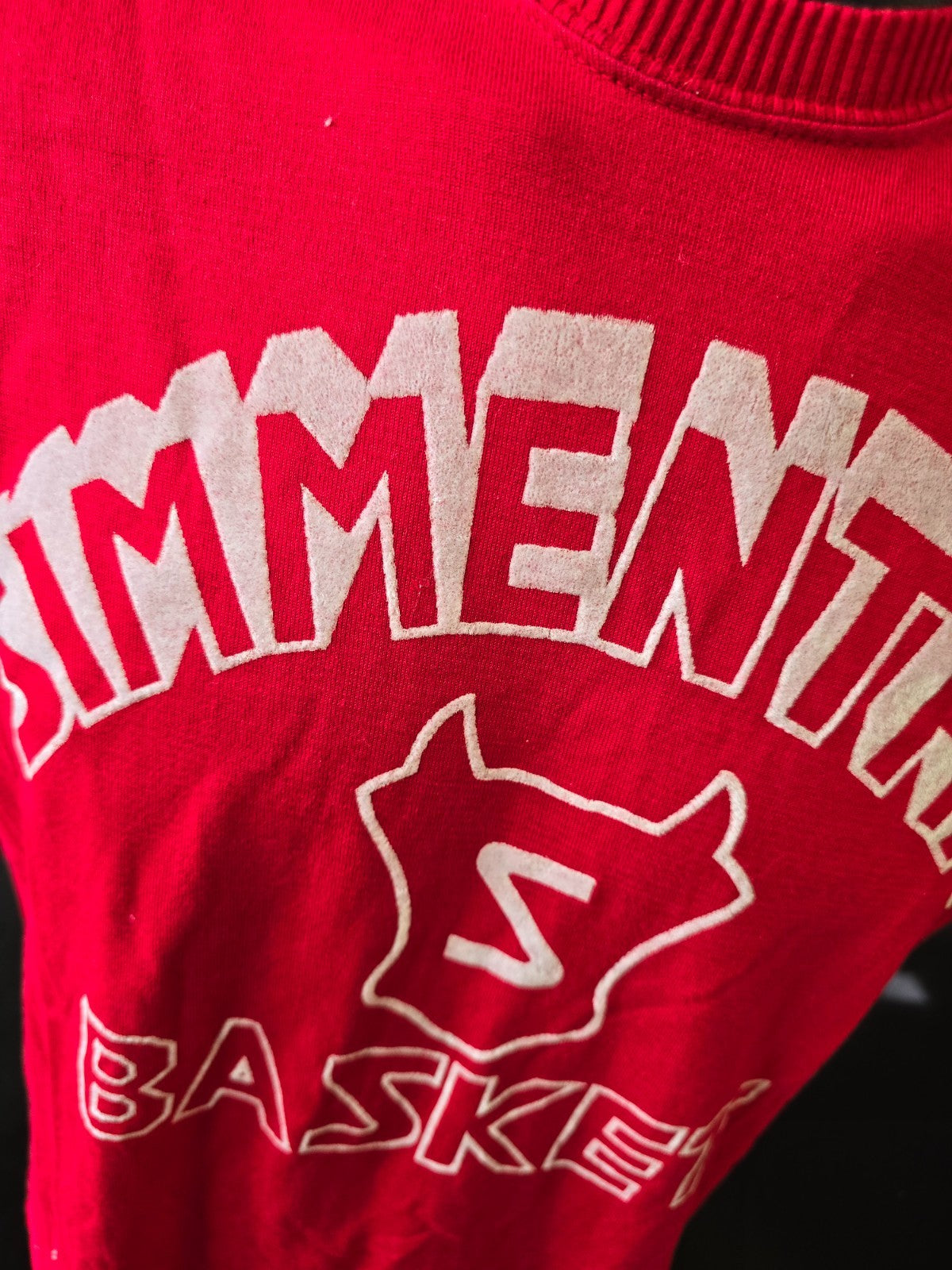 TSHIRT SIMMENTHAL Olimpia Basket Milano originale dell'epoca (vers B)