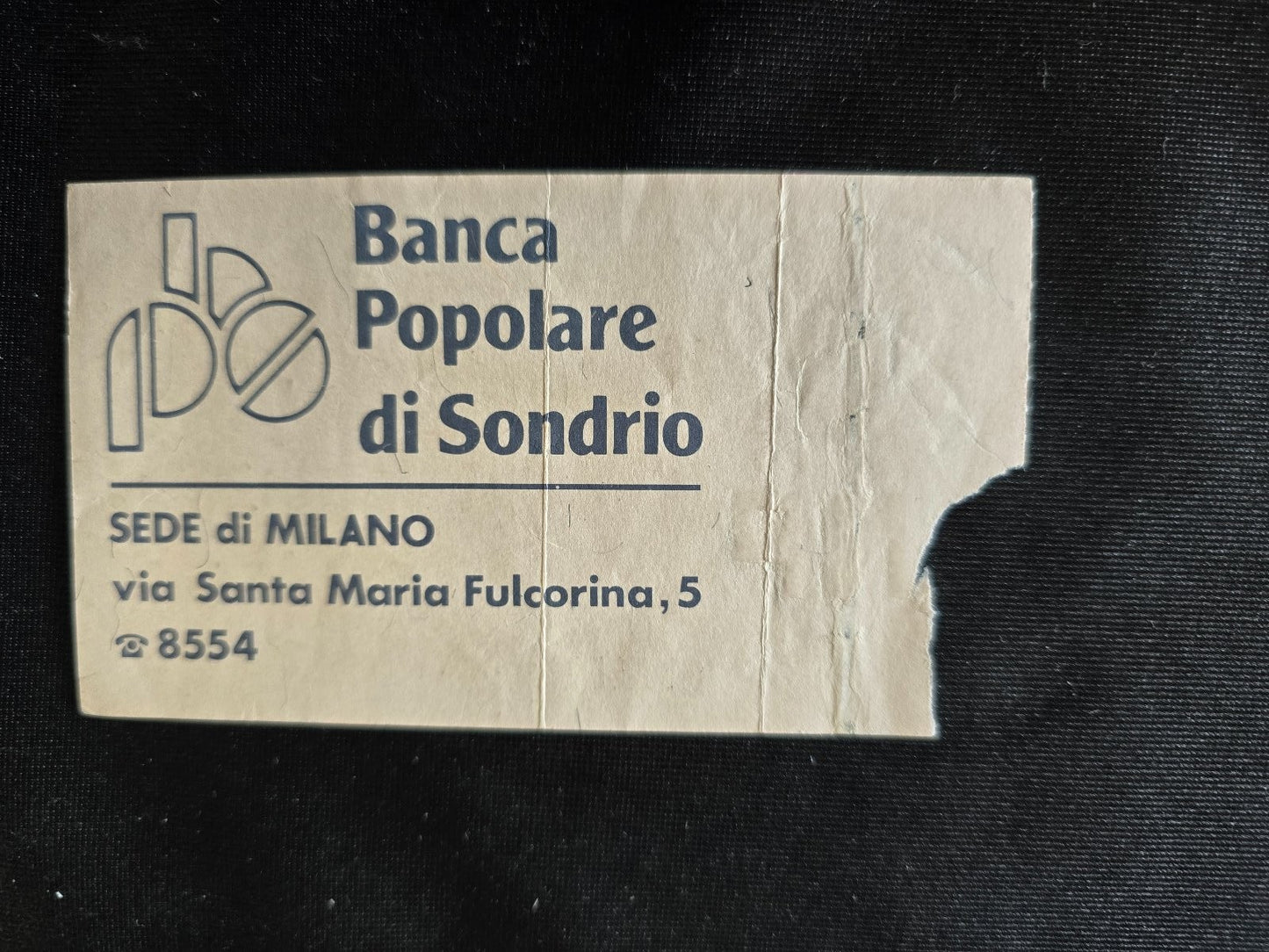 Biglietto Ticket Inter Milan campionato serie A 1984/85 distinti