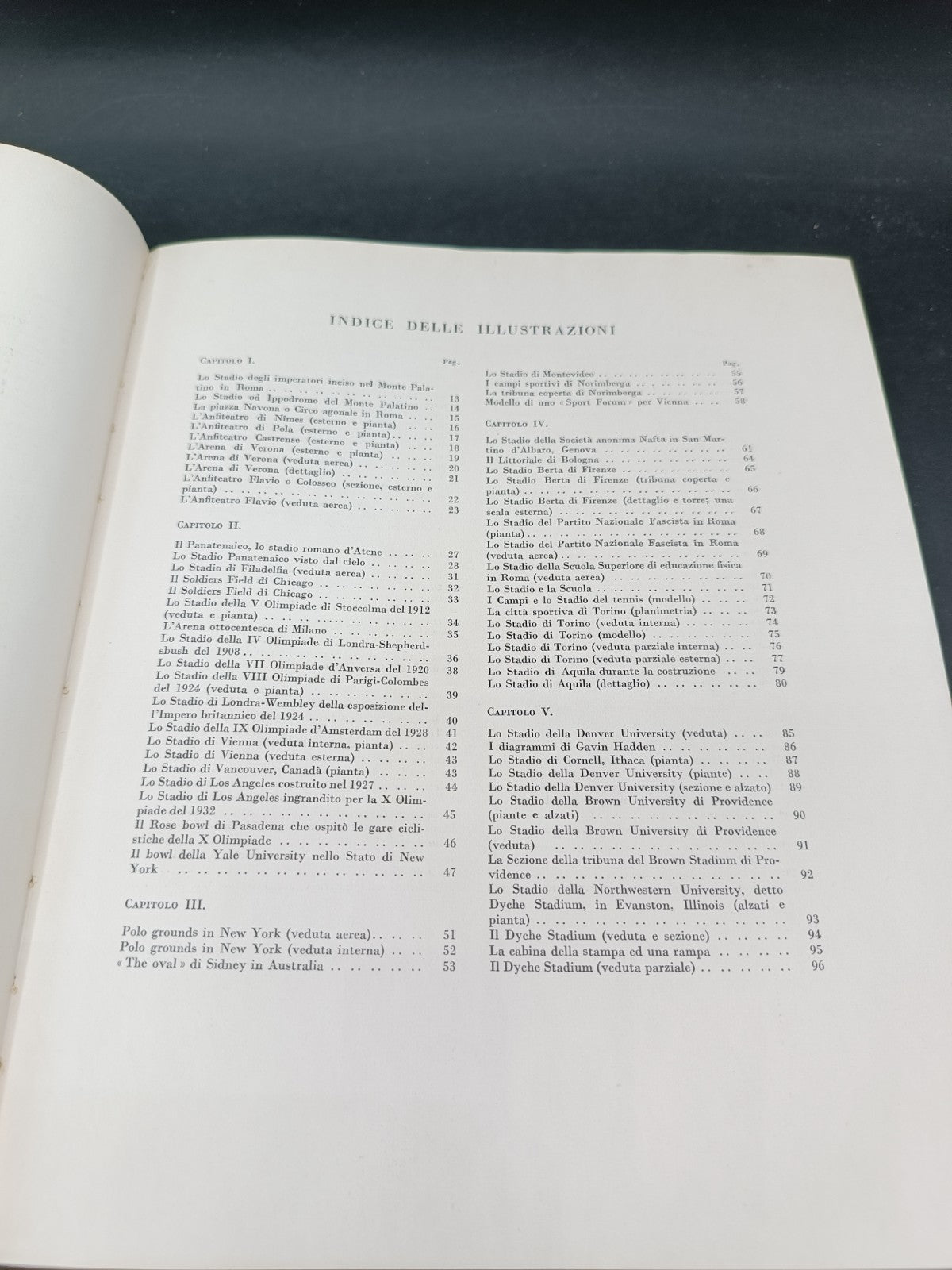 Volume illustrato Stadi Esempi, tendenze, progetti Hoepli 1934