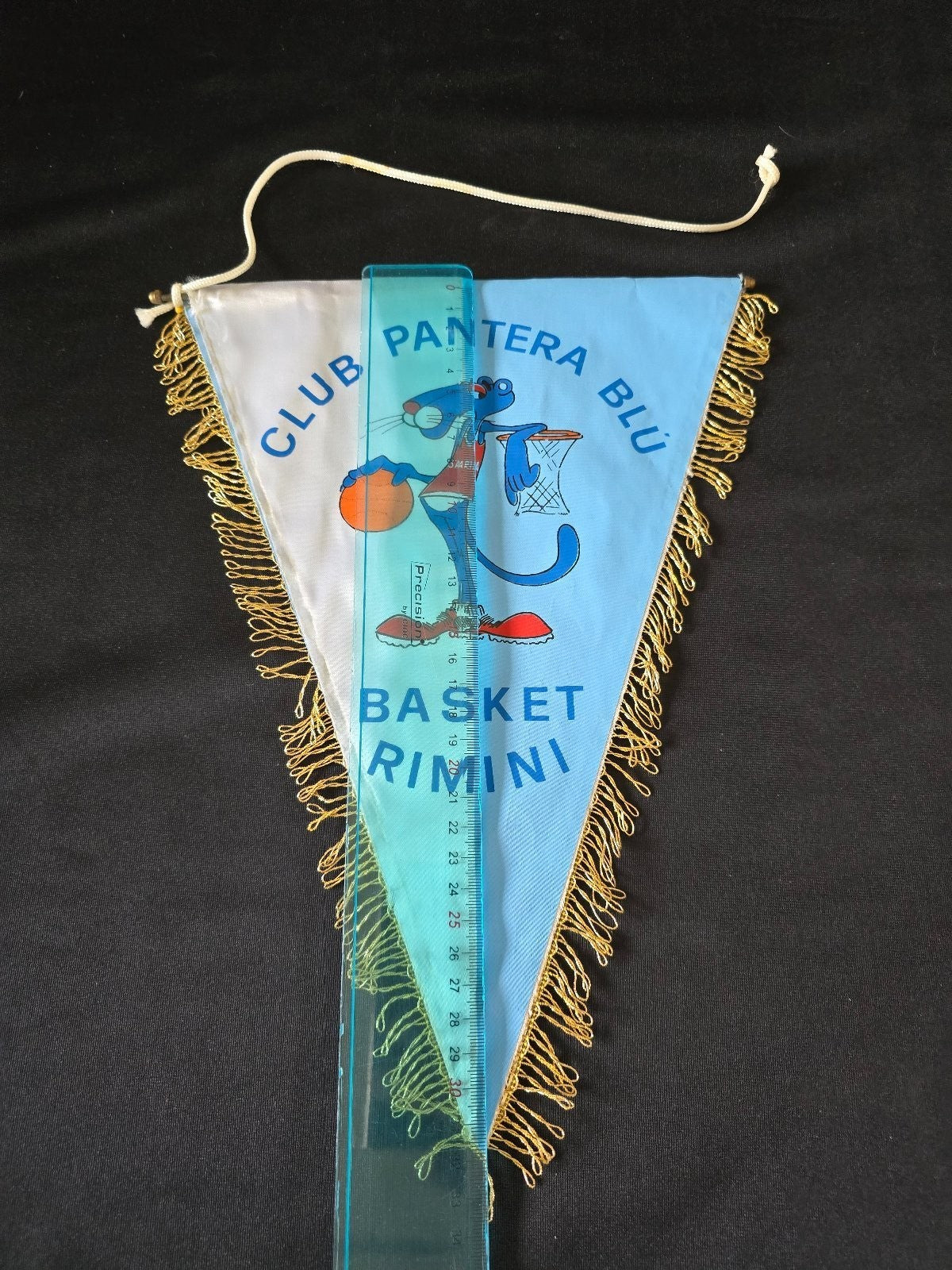 Gagliardetto Pennant CLUB PANTERA BLU Basket Rimini originale (2)